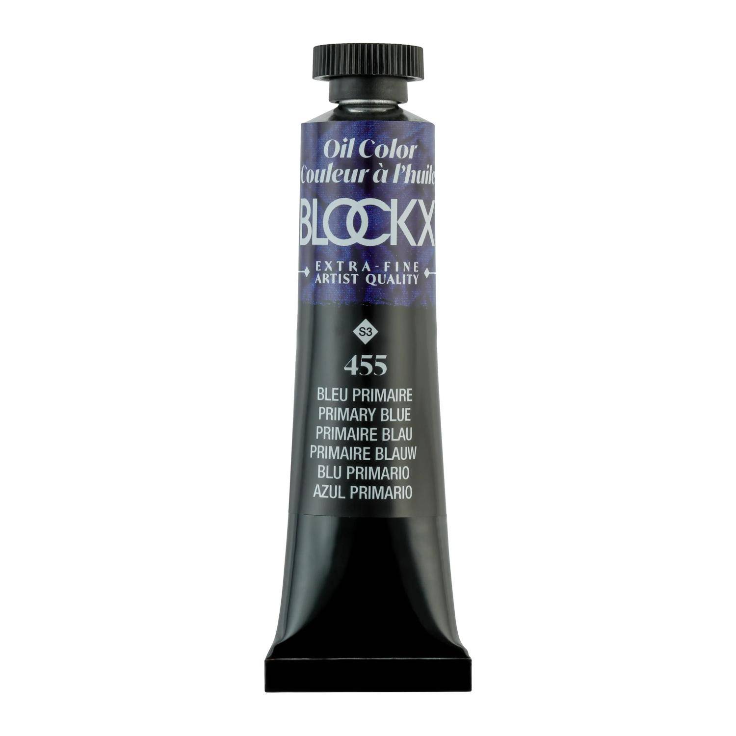 Blockx 3x Ölfarbe, Primärblau, Tube 20ml - Primärblau 212455BXC