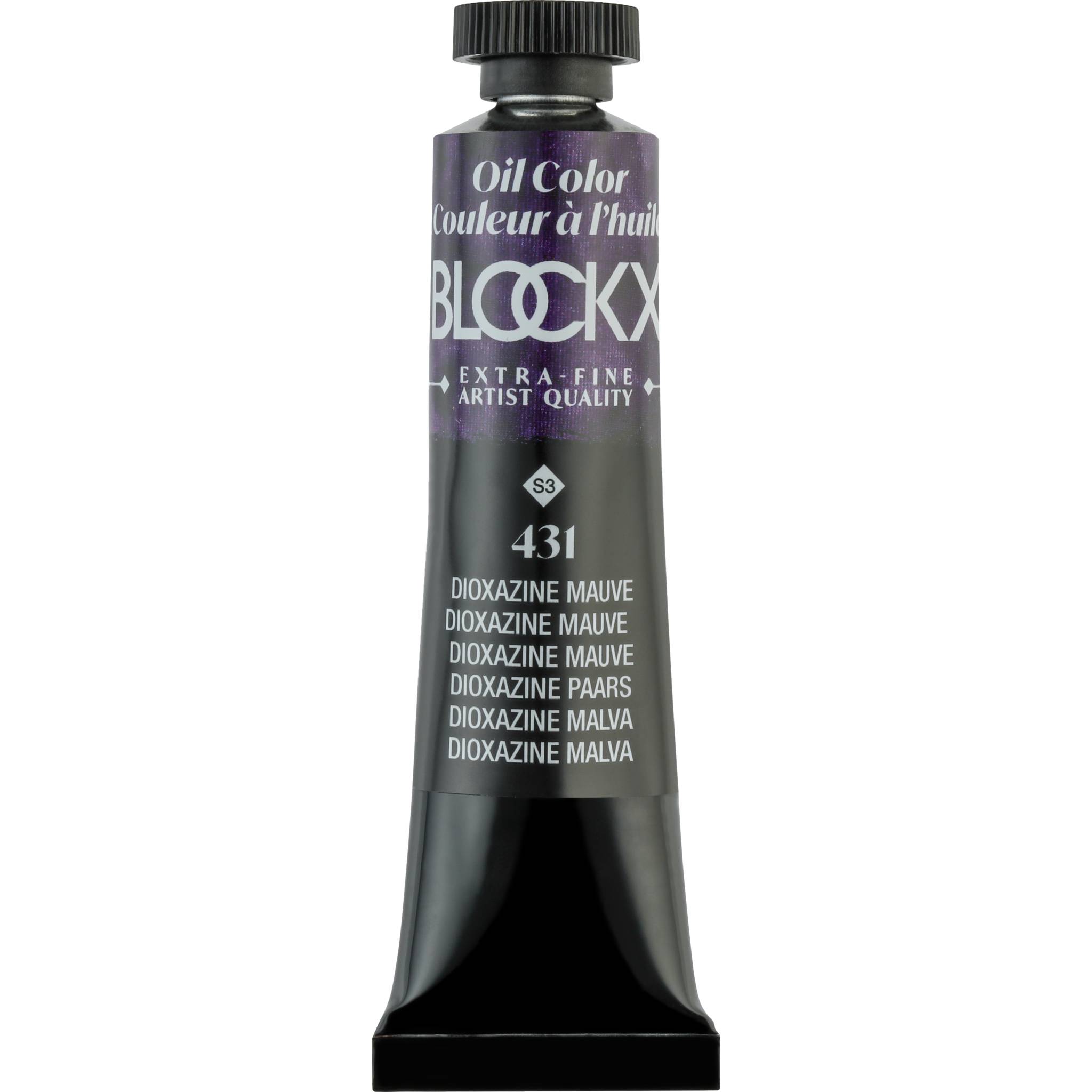 Blockx 3x Ölfarbe, Dioxazin Mauve, Tube 20ml - Dioxazin Malve 212431BXC