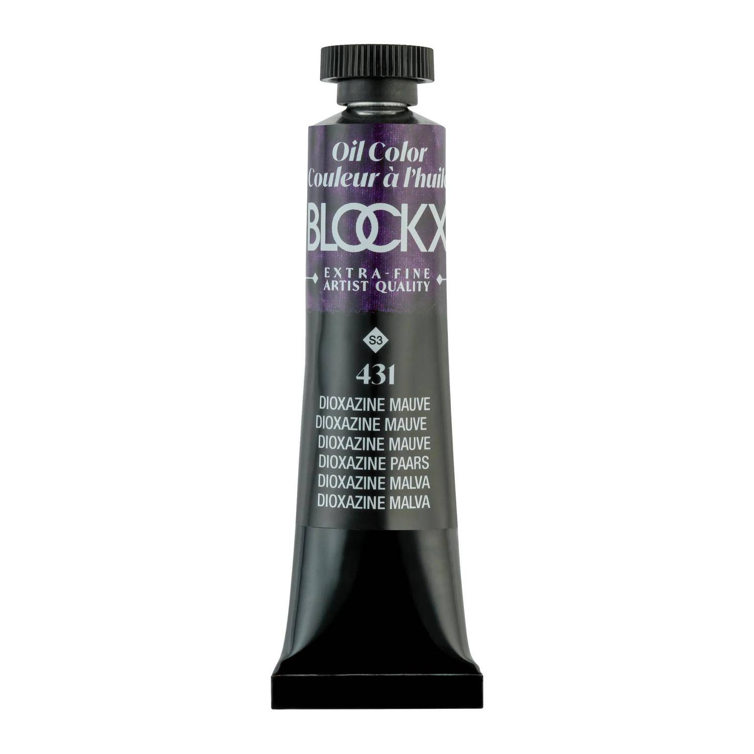Blockx 3x Ölfarbe, Dioxazin Mauve, Tube 20ml - Dioxazin Malve 212431BXC
