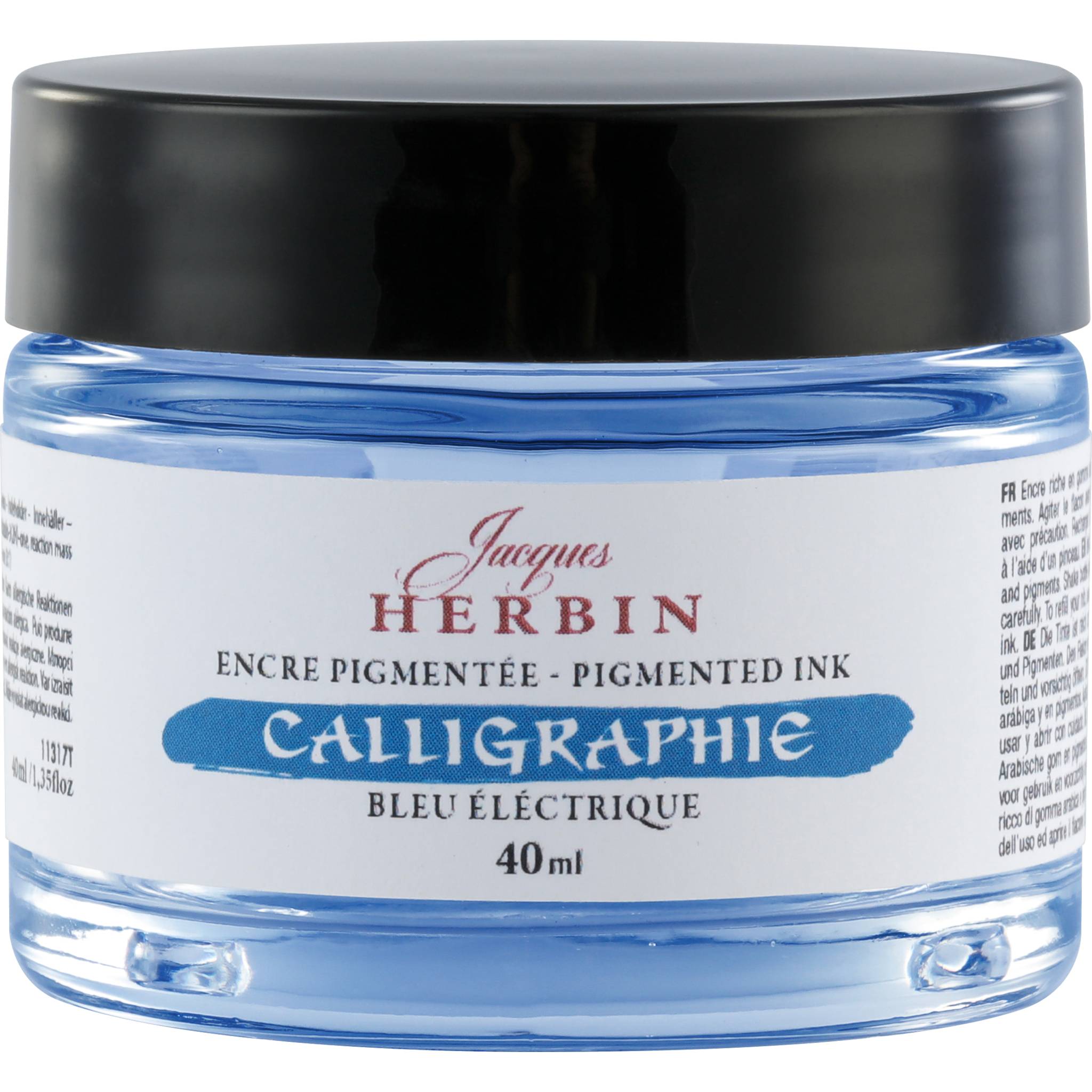 Jacques Herbin 3x Pigmentierte Kalligrafietine 40ml - Elektrikblau 11317T
