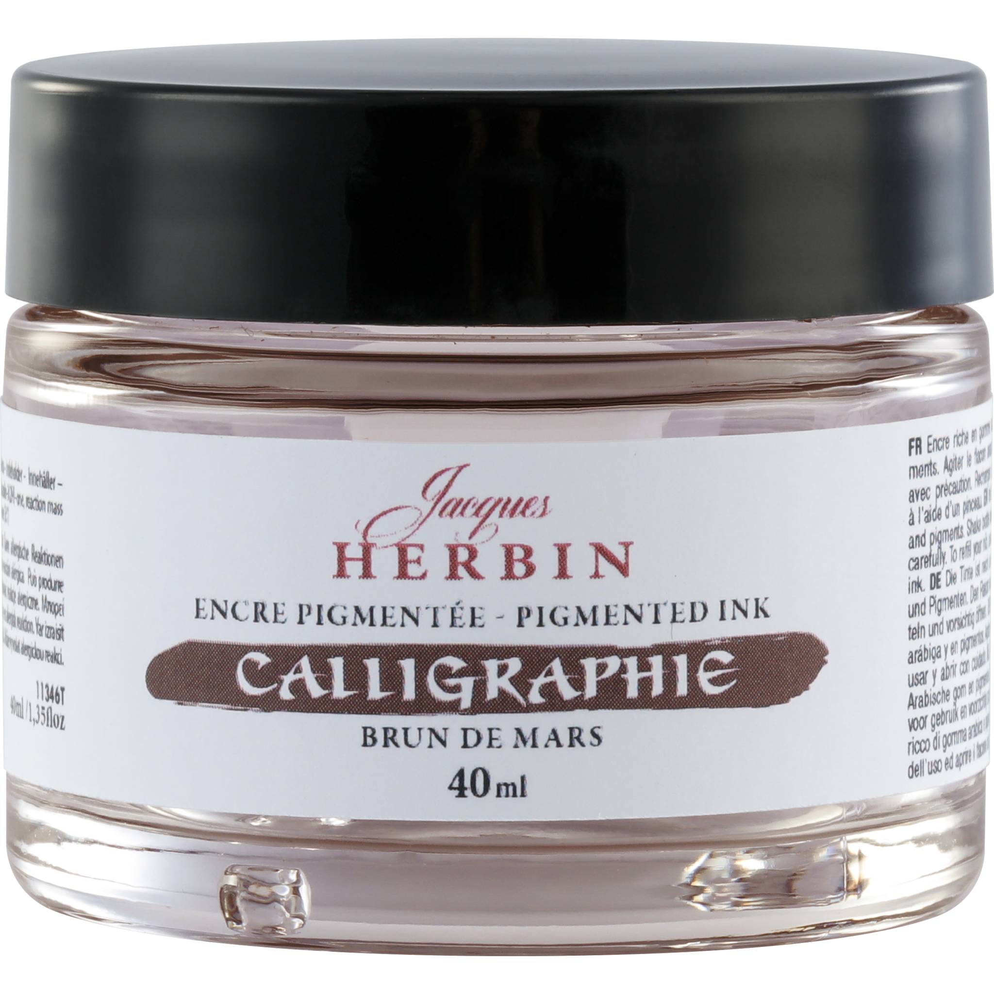 Jacques Herbin 3x Pigmentierte Kalligrafietine 40ml - Marsbraun 11346T