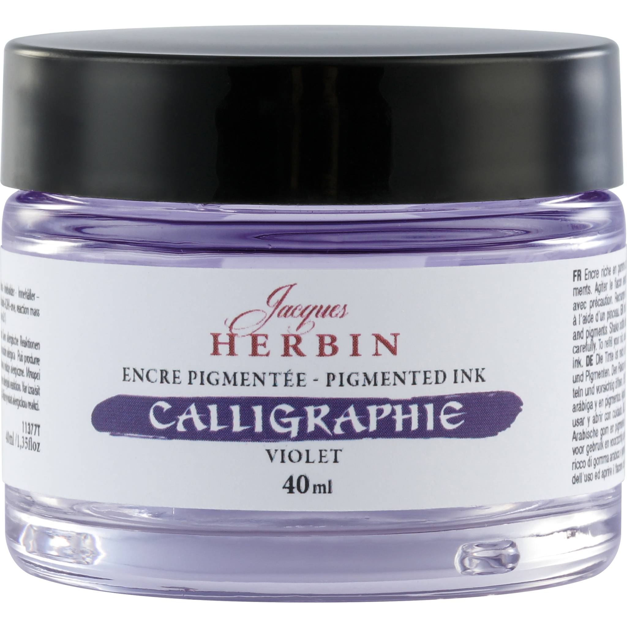 Jacques Herbin 3x Pigmentierte Kalligrafietine 40ml - Violett 11377T