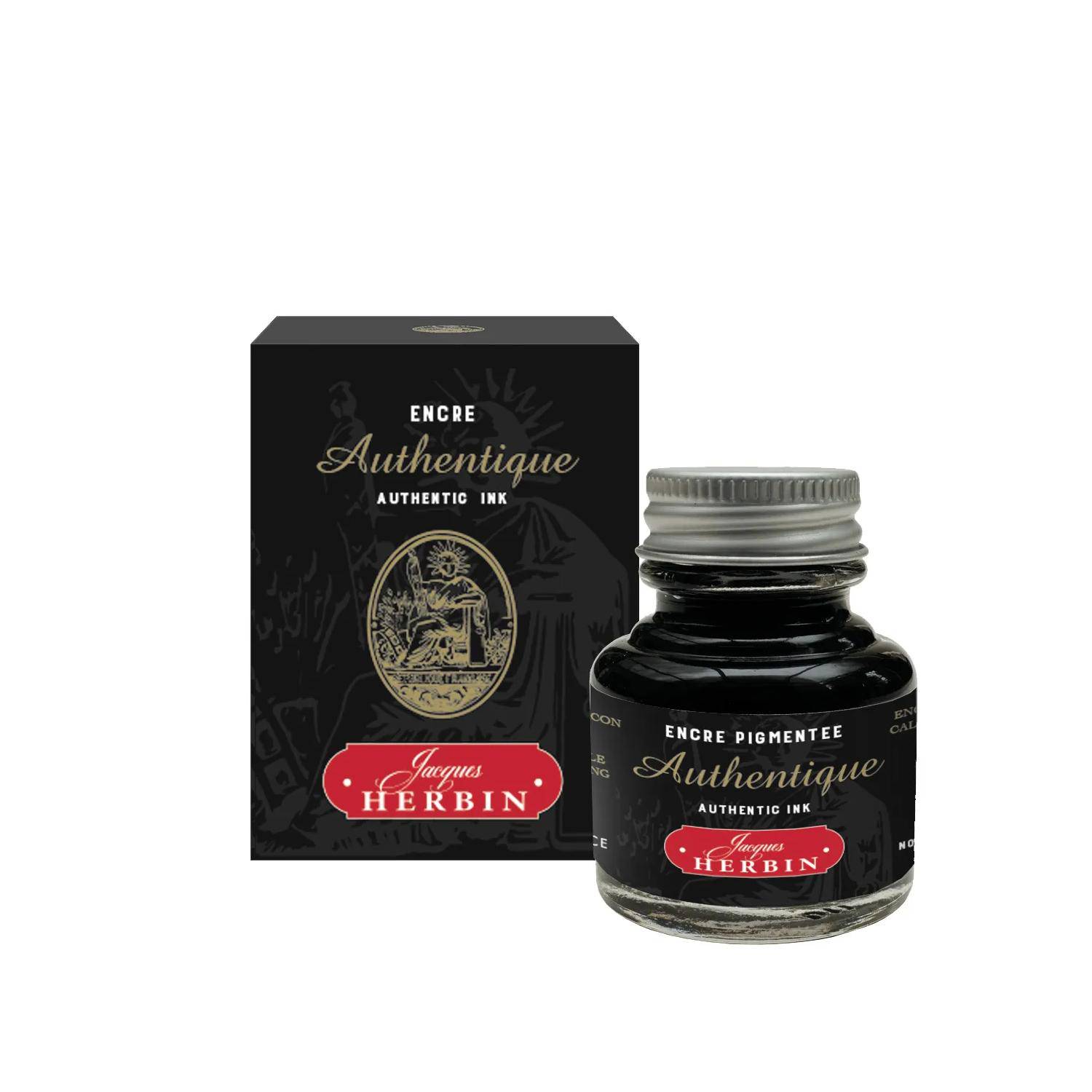 Jacques Herbin 4x Dokumententinte 30ml - Schwarz 13991T