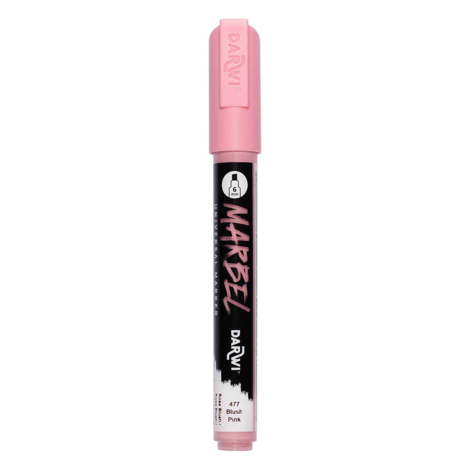 Darwi 6x Marker Acrylfarbe, Keilspitze medium 6mm Rosa Blush DA0226006477C