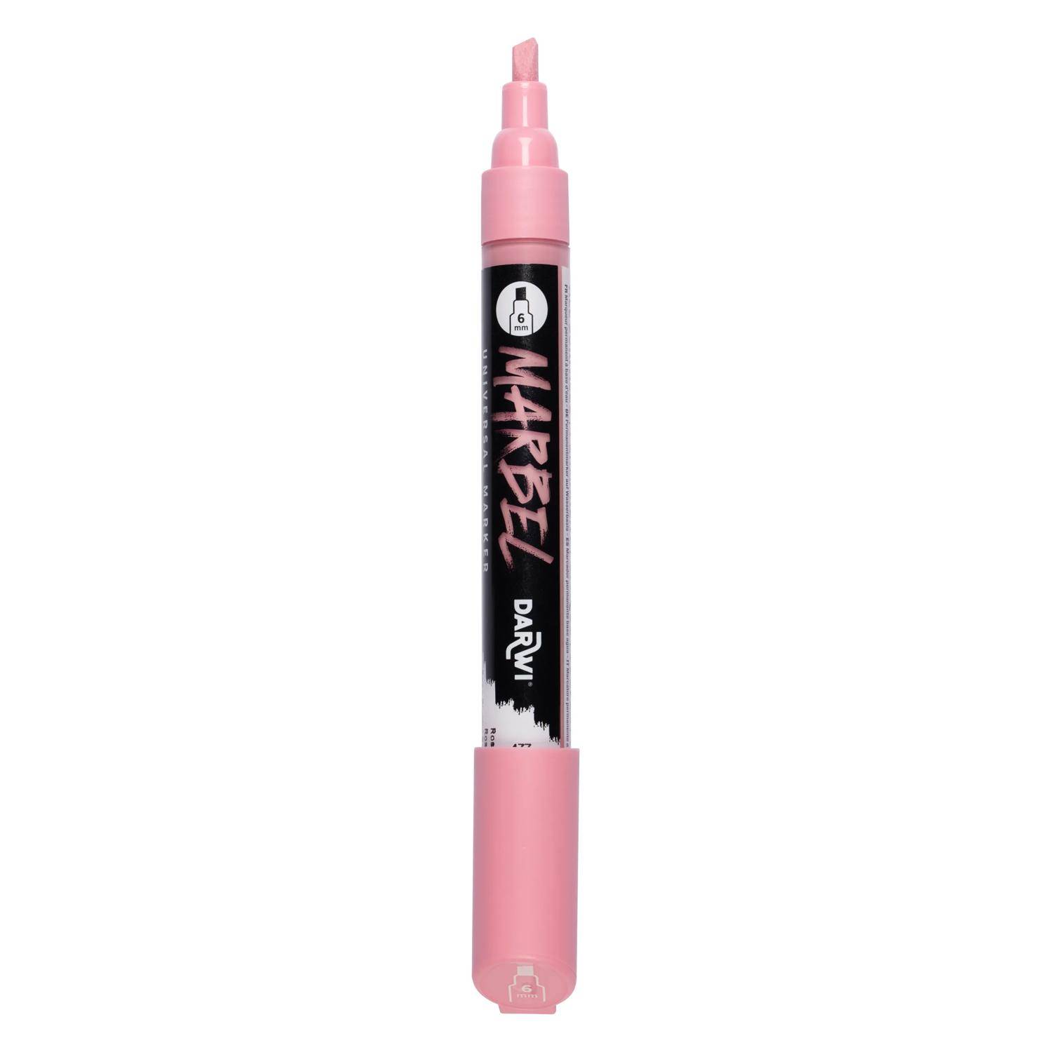 Darwi 6x Marker Acrylfarbe, Keilspitze medium 6mm Rosa Blush DA0226006477C
