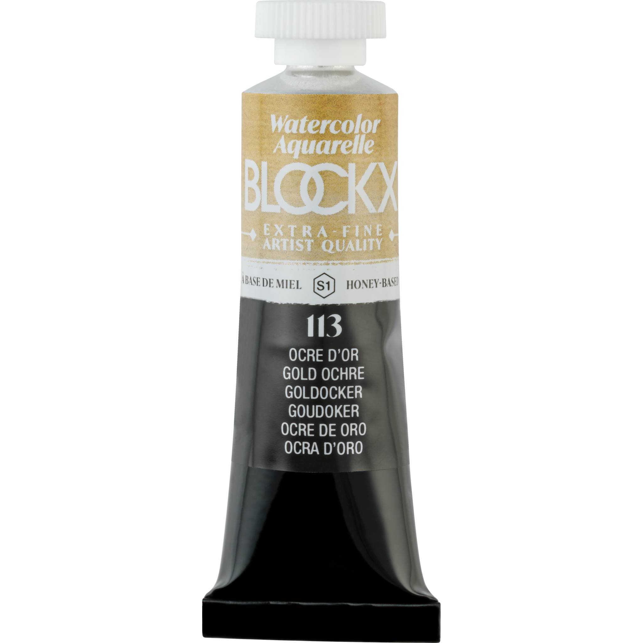 Blockx 3x Aquarellfarbe, Ockergold - Tube 15ml - Ockergold 44113BXC