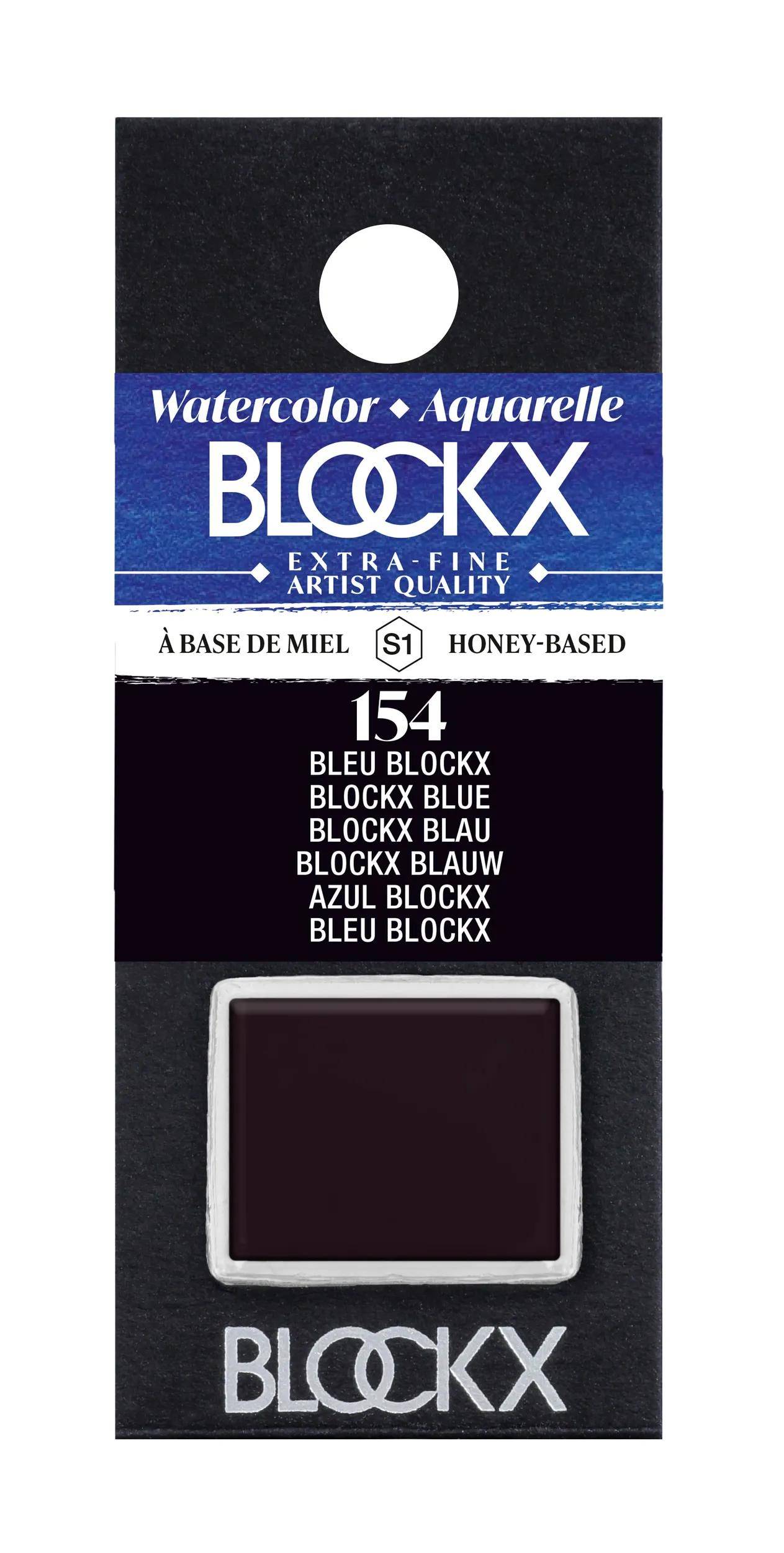 Blockx 3x Aquarellfarbe, Blockx Blau - 1/2 Näpfchen 1,5ml - Blockx Blau 41154BXC