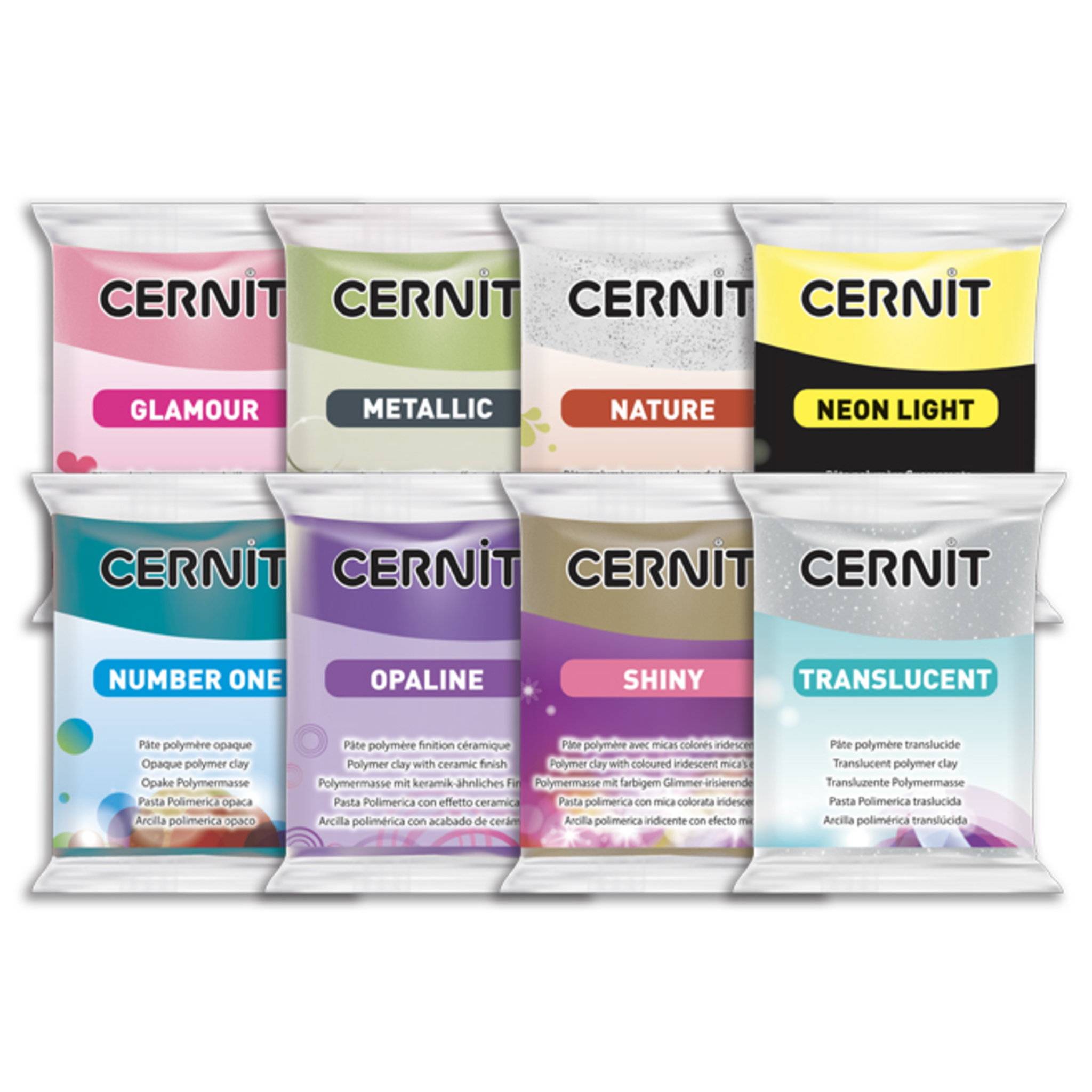 Cernit 6x Translucent 56g, Weiß transluzent - Weiß transluzent CE0920056005C