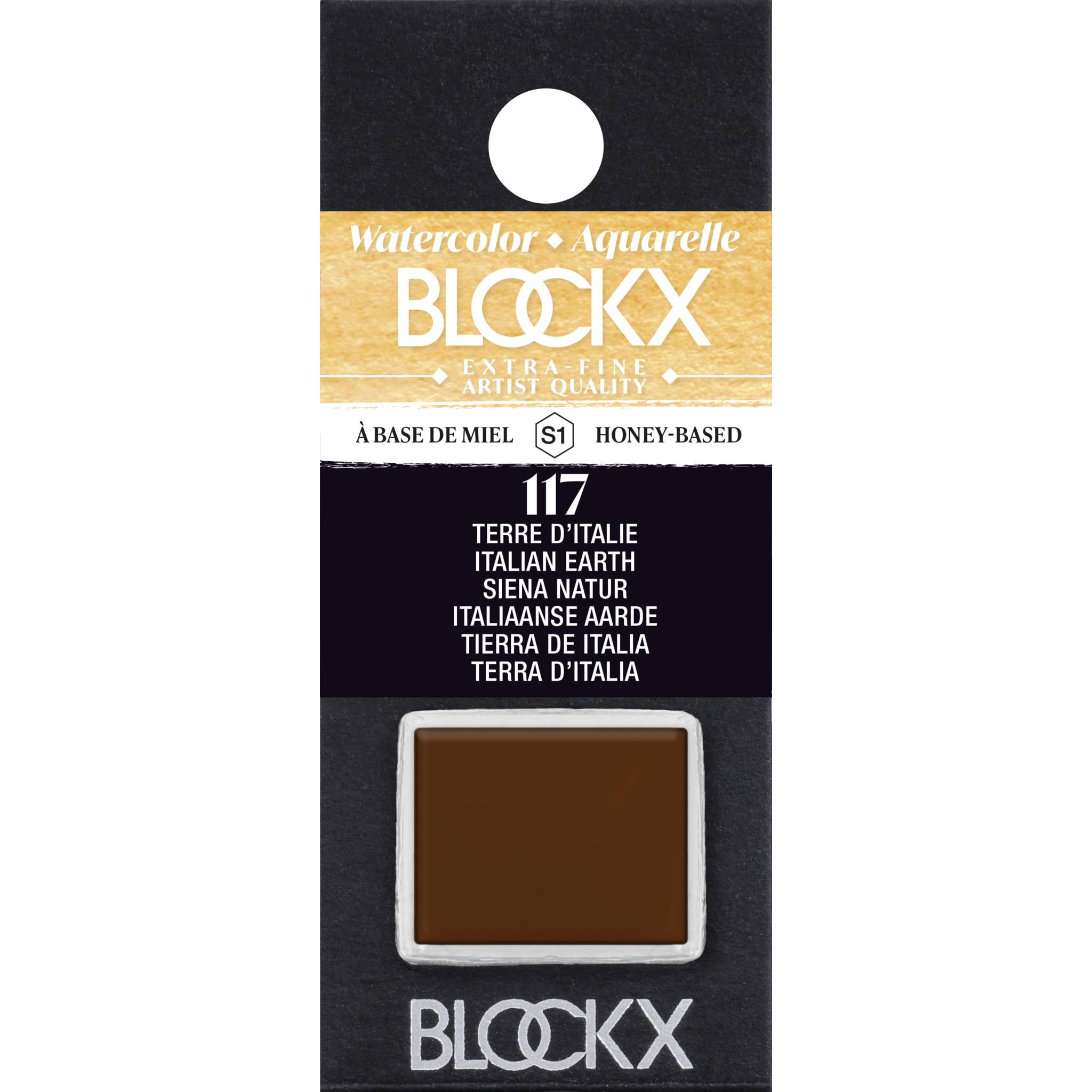 Blockx 3x Aquarellfarbe, 1/2 Näpfchen 1,5ml Italienische Erde 41117BXC