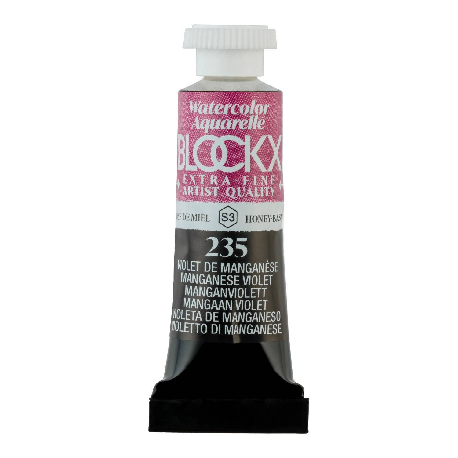 Blockx 3x Aquarellfarbe, Manganviolett - Tube 5ml - Manganviolett 43235BXC
