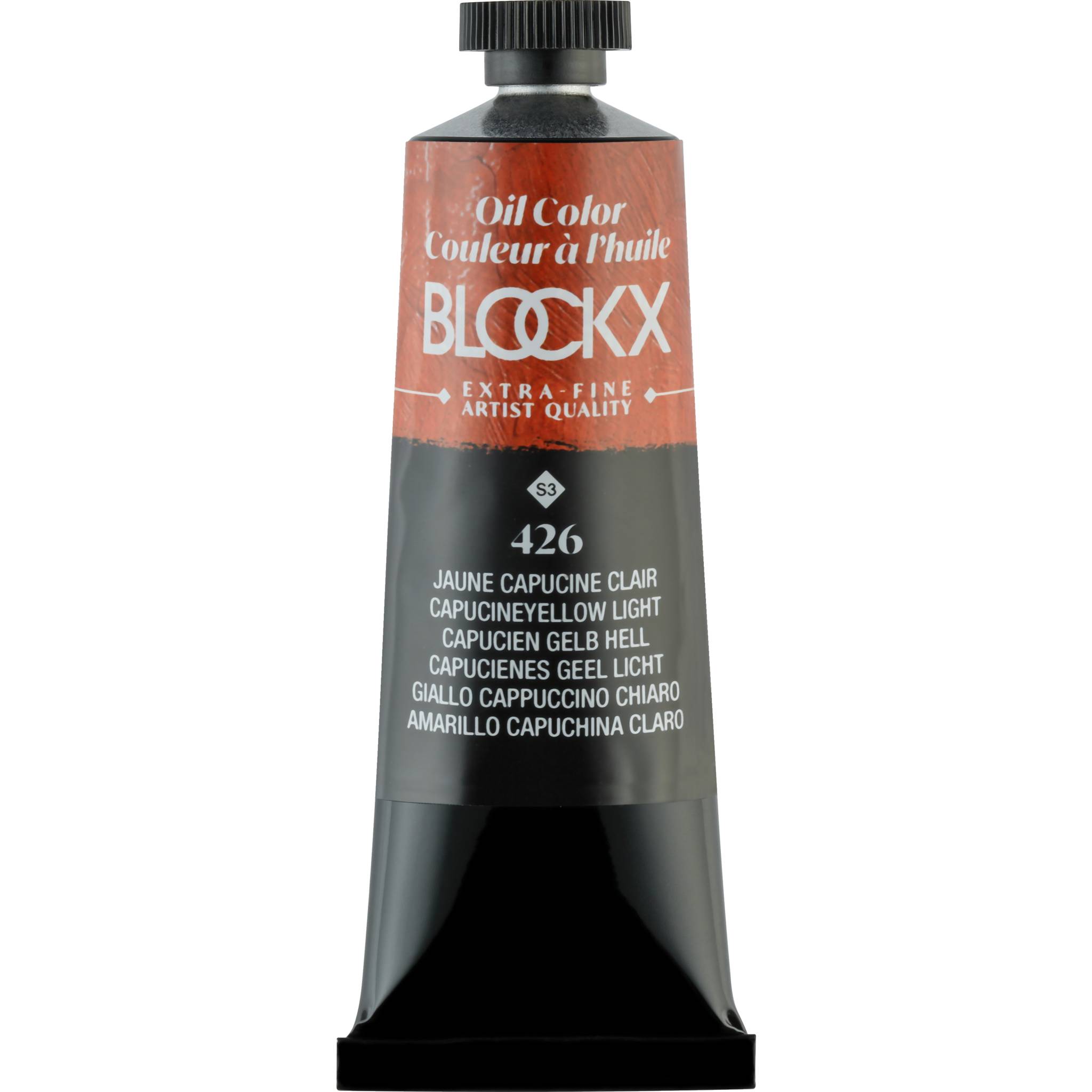 Blockx 3x Ölfarbe, Kapuzinergelb hell - Tube 35ml - Capucien Hellgelb 213426BXC