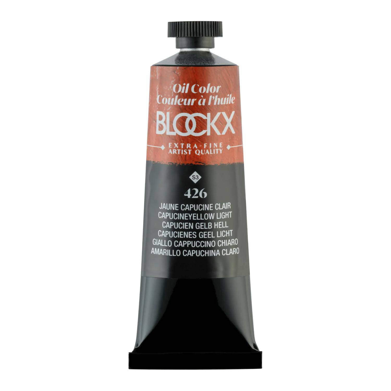 Blockx 3x Ölfarbe, Kapuzinergelb hell - Tube 35ml - Capucien Hellgelb 213426BXC