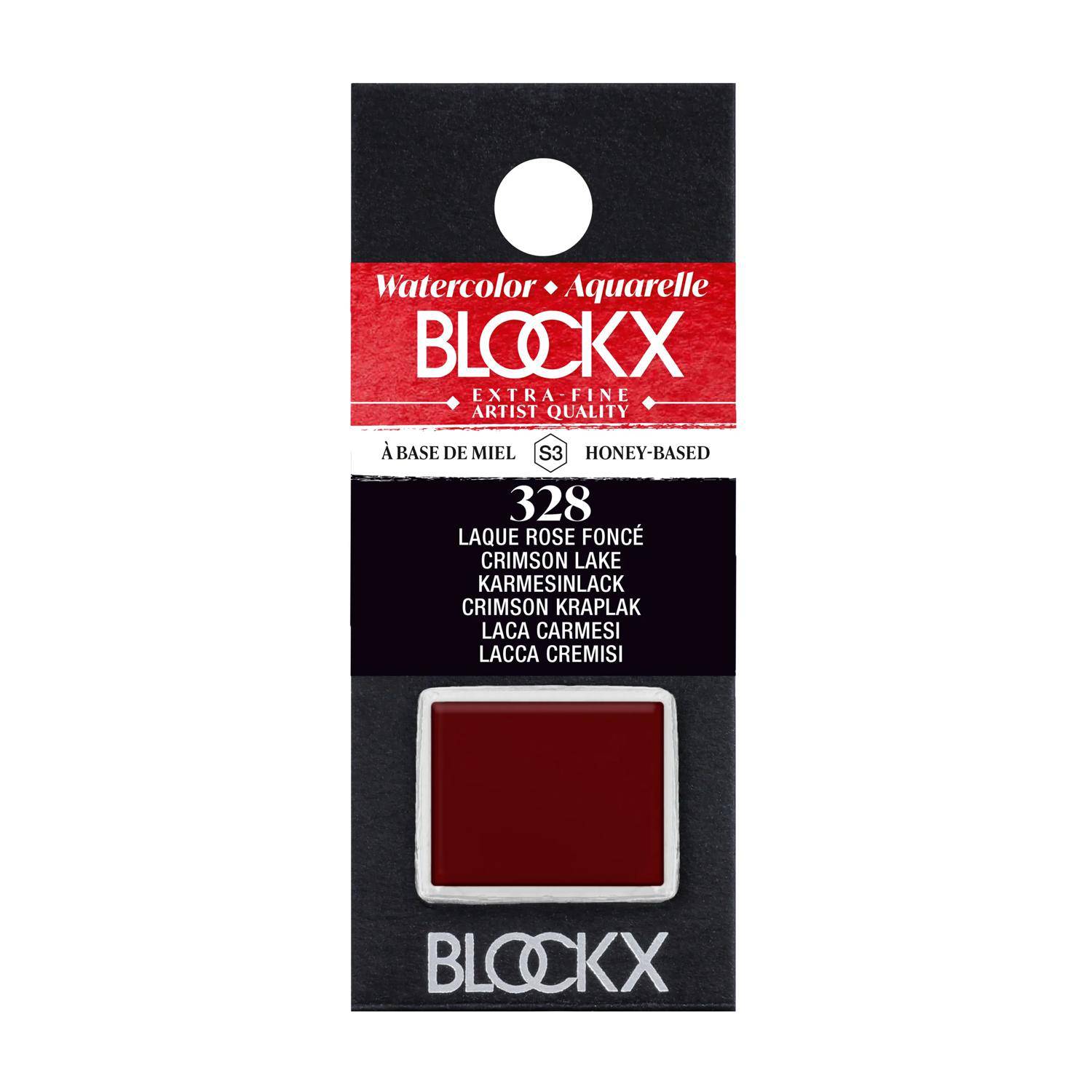 Blockx 3x Aquarellfarbe, Dunkelrosa Lack 1/2 Näpfchen 1,5ml 41328BXC