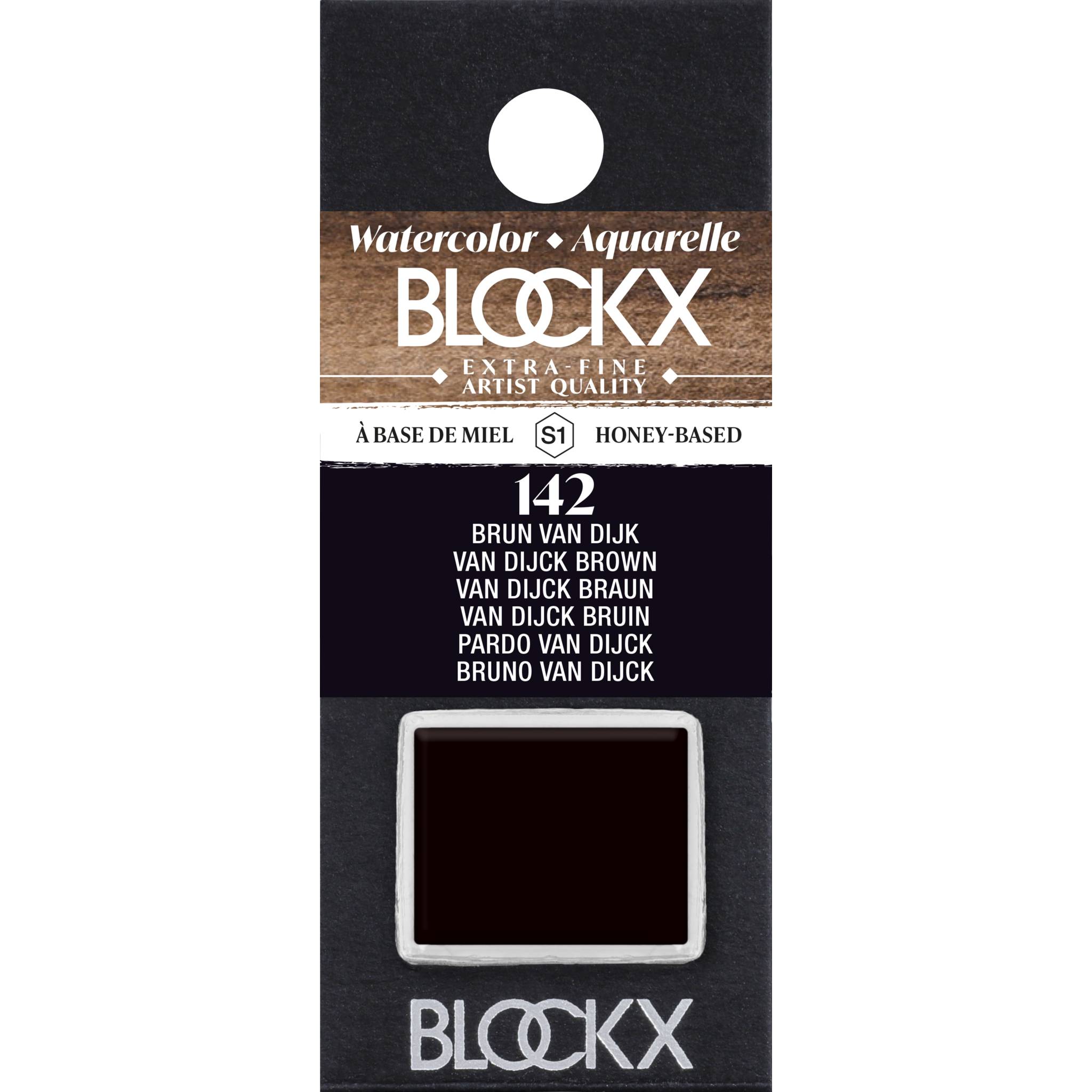 Blockx 3x Aquarellfarbe, 1/2 Näpfchen 1,5ml Van Dijk Braun 41142BXC