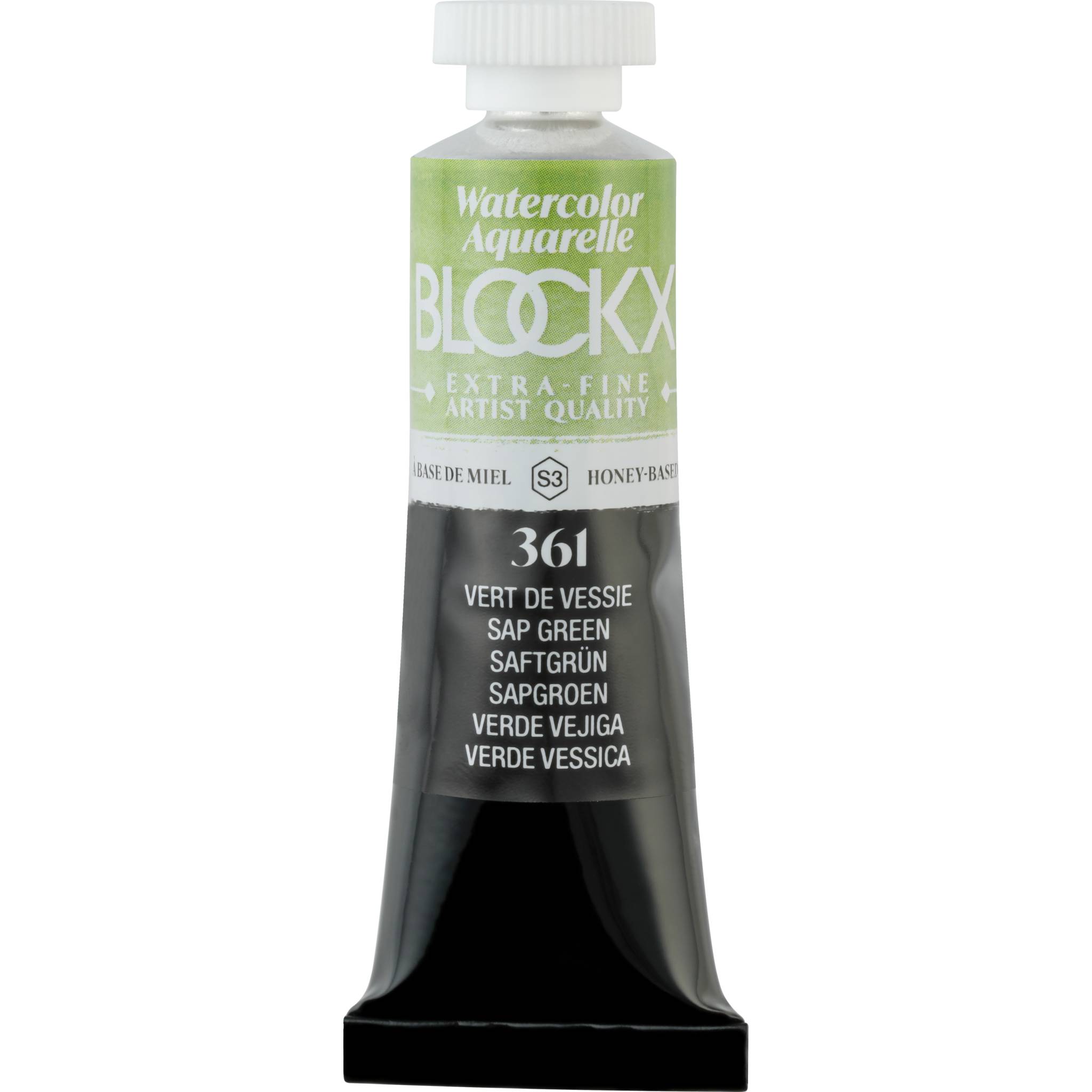 Blockx 3x Aquarellfarbe, Saftgrün - Tube 15ml - Saftgrün 44361BXC