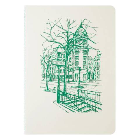 Jacques Herbin 5x A5-Notizbuch # Pariser Metro - Grün 93035T