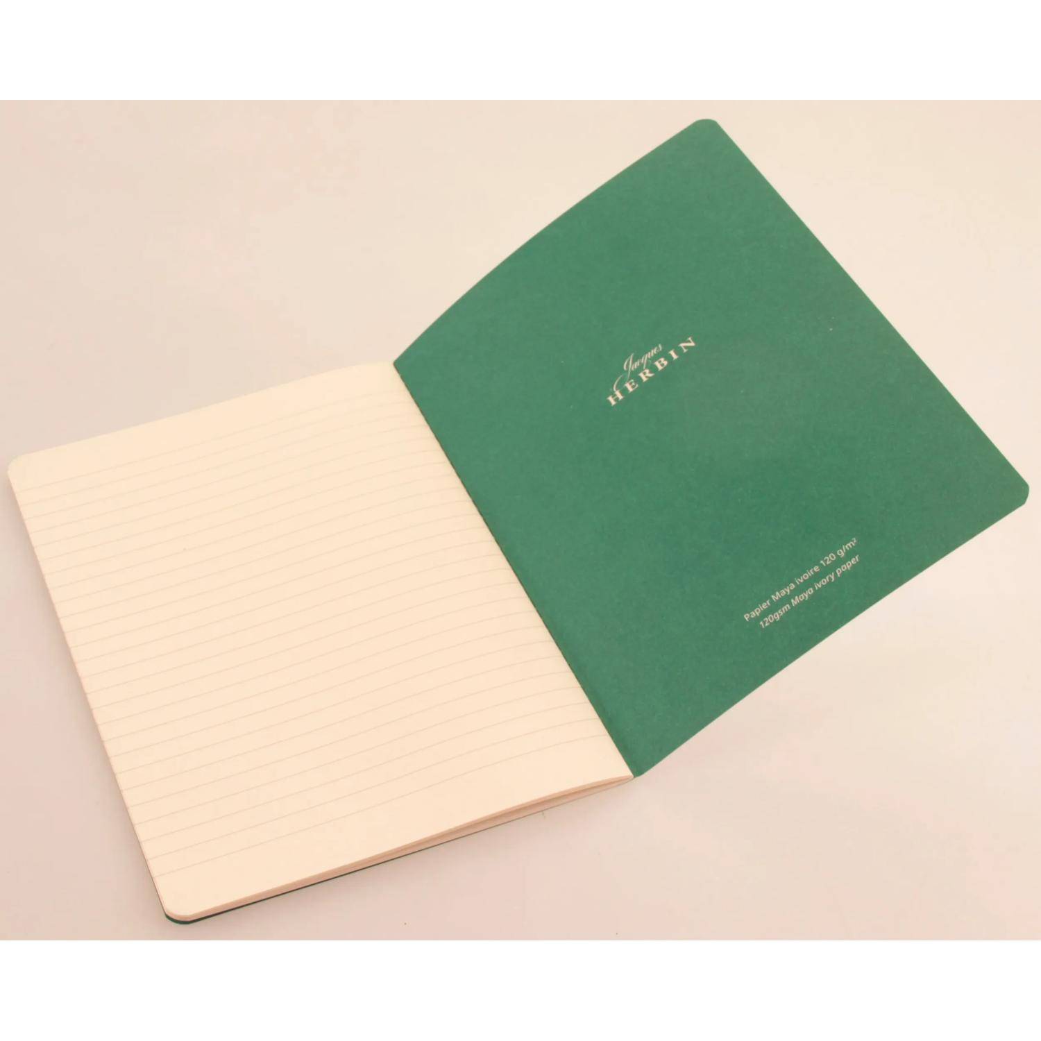 Jacques Herbin 5x A5-Notizbuch # Pariser Metro - Grün 93035T