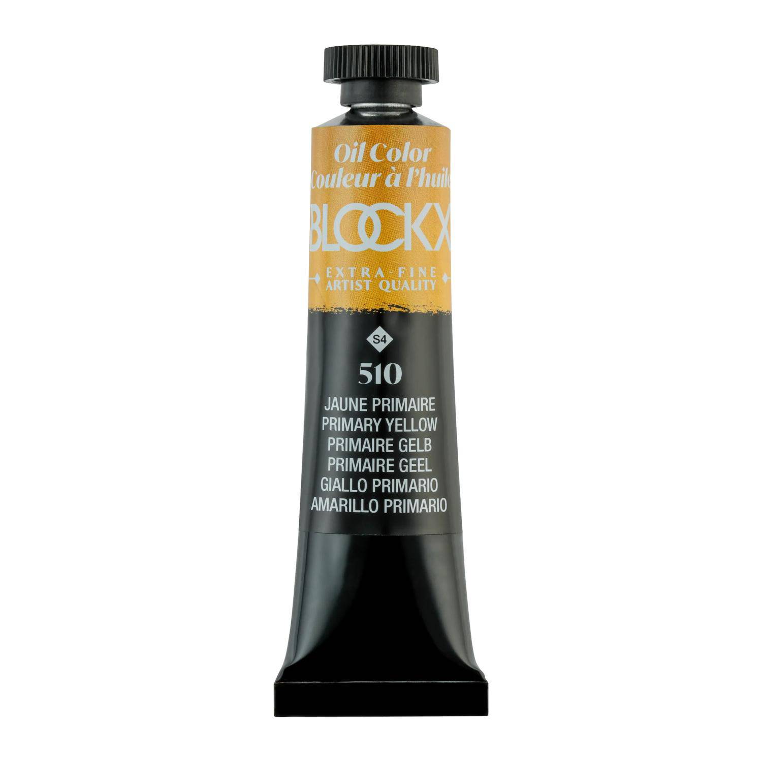 Blockx 3x Ölfarbe, Primärgelb, Tube 20ml - Jaune primaire 212510BXC