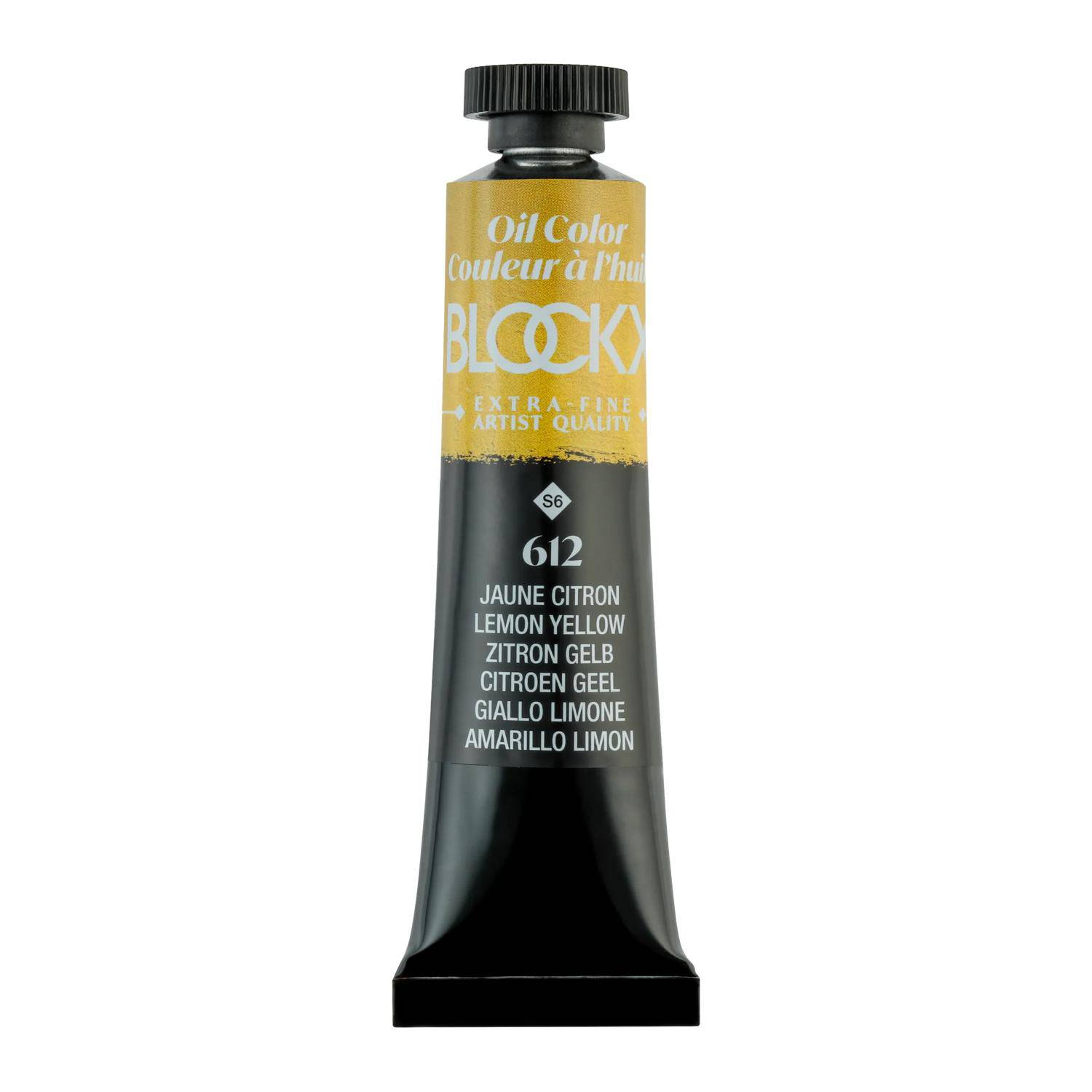 Blockx 3x Ölfarbe, Zitronengelb, Tube 20ml - Zitronengelb 212612BXC