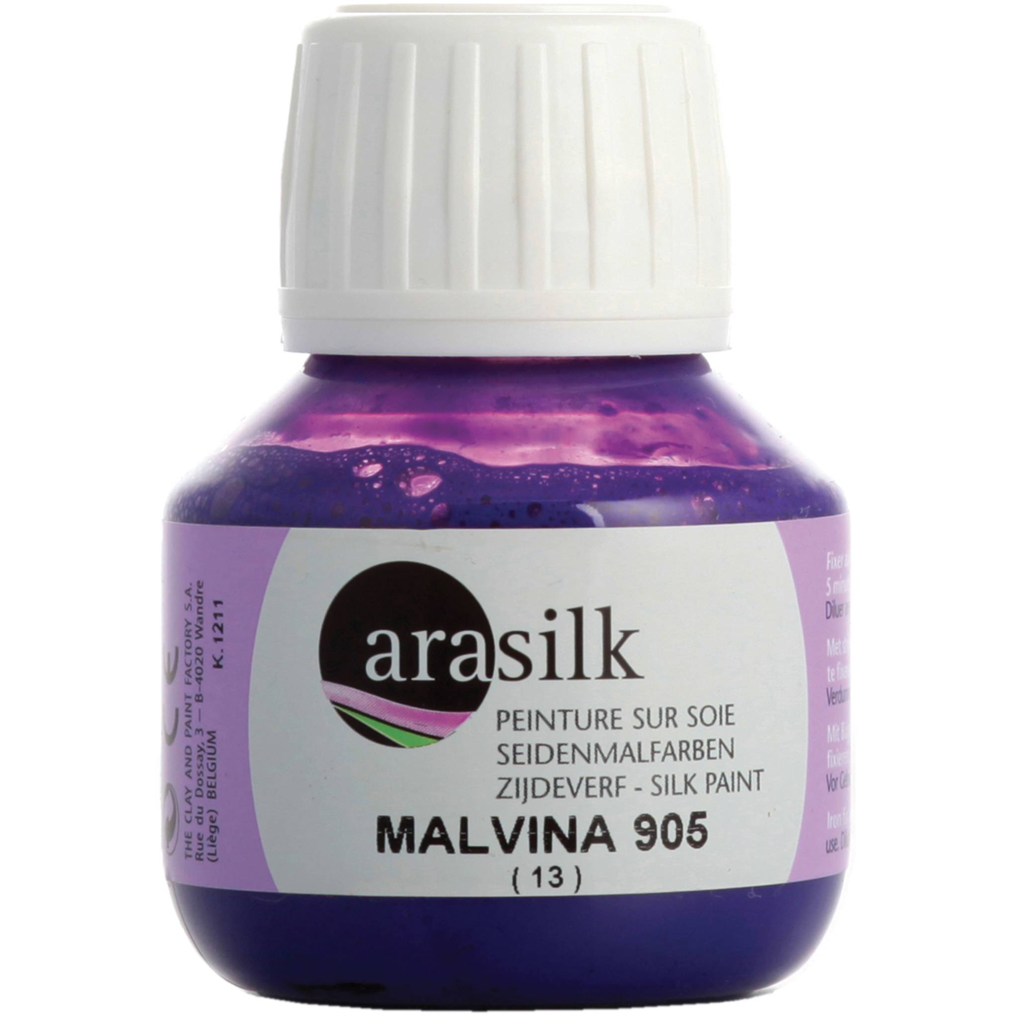 H Dupont 3x Arasilk 50ml, Seidenmalfarbe, Malvina - Malvina DU0170050905C