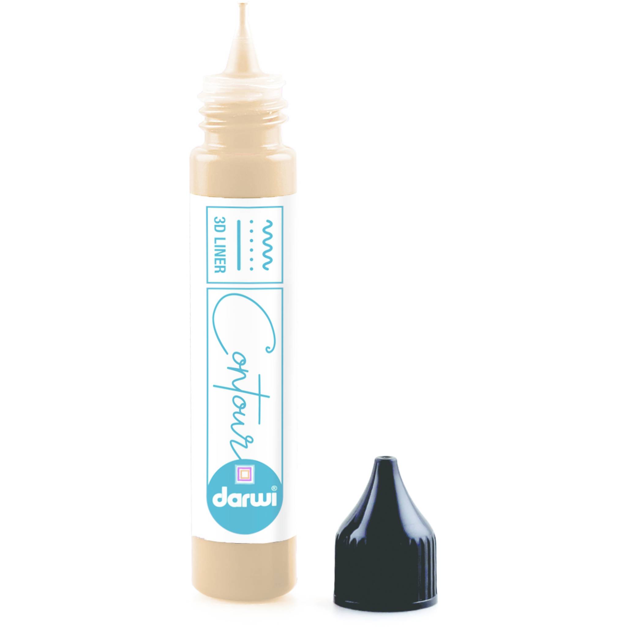 DARWI 6x Glasmalfarben-Applikatorflasche 30ML Gold- DA0690030050C