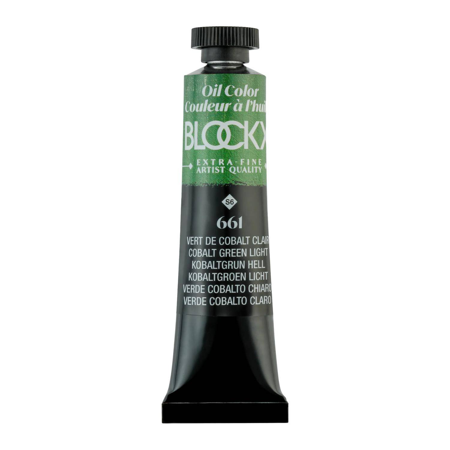 Blockx 3x Ölfarbe, Kobaltgrün hell, Tube 20ml - Hellkobaltgrün 212661BXC