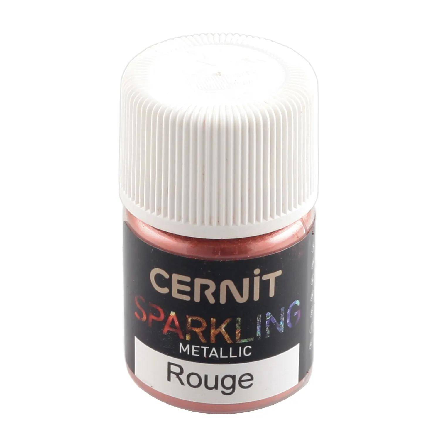Cernit 6x Sparkling 3g, Metallic Pigmentpulver, Rot - Rot CE6100005400C