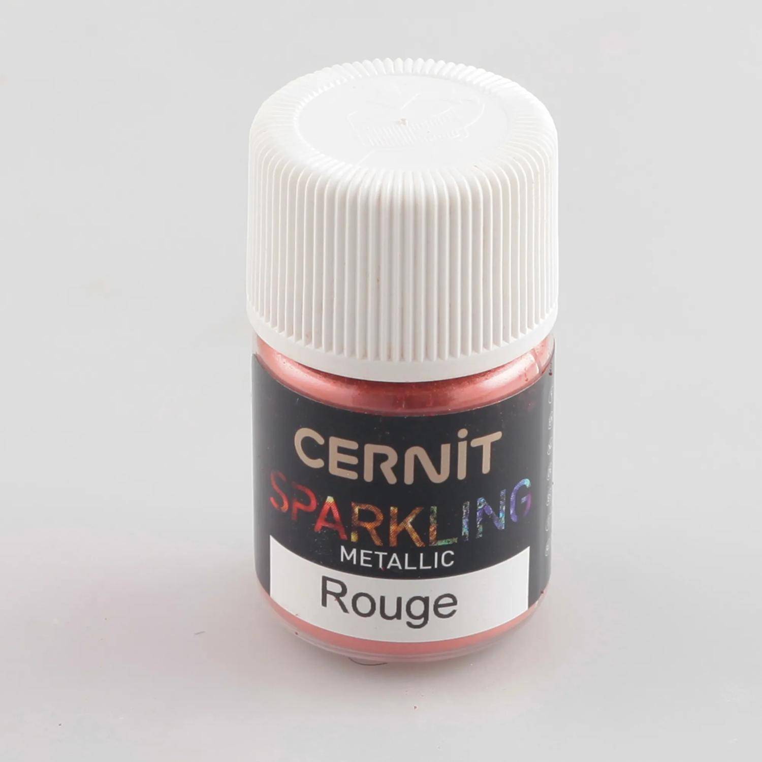 Cernit 6x Sparkling 3g, Metallic Pigmentpulver, Rot - Rot CE6100005400C