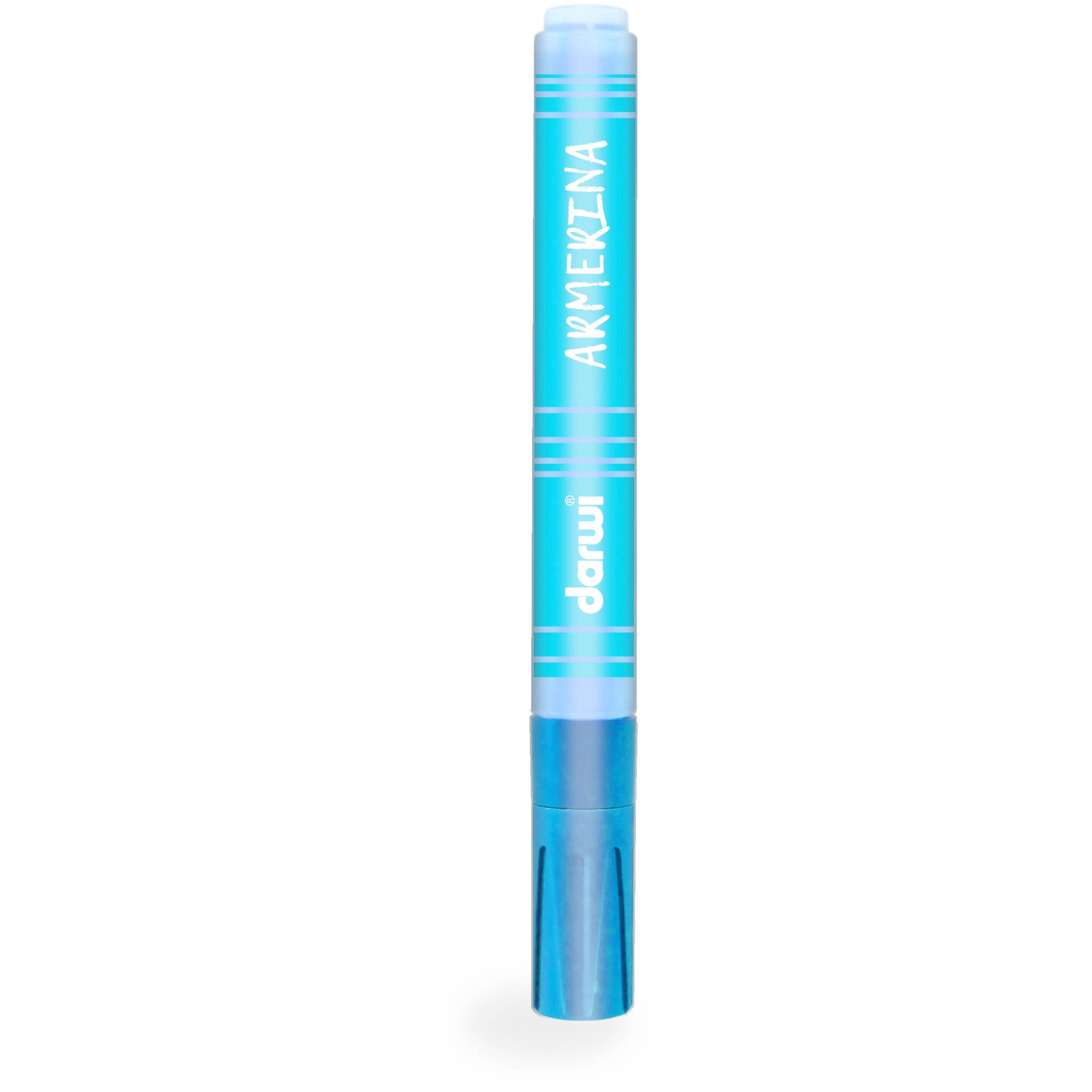 Darwi 6x Keramikfarbe, Marker 2mm Spitze, 6ml, Dunkelblau DA0340013236C