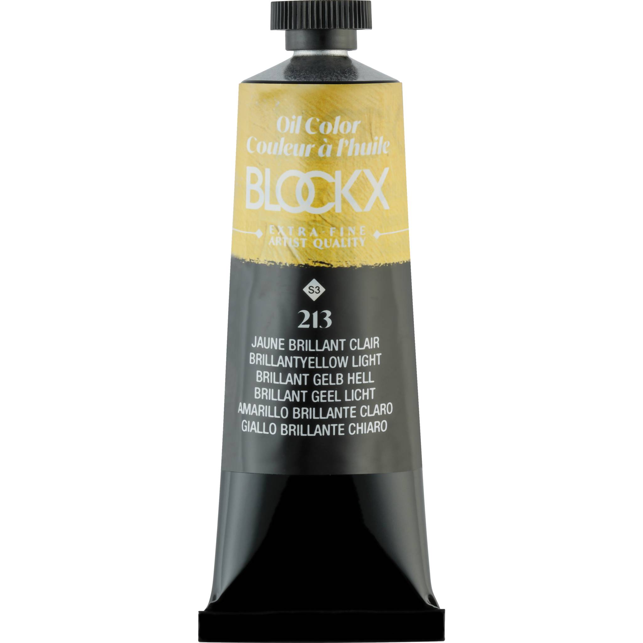 Blockx 3x Ölfarbe, Glänzendgelb hell - Tube 35ml - Hellglänzendgelb 213213BXC