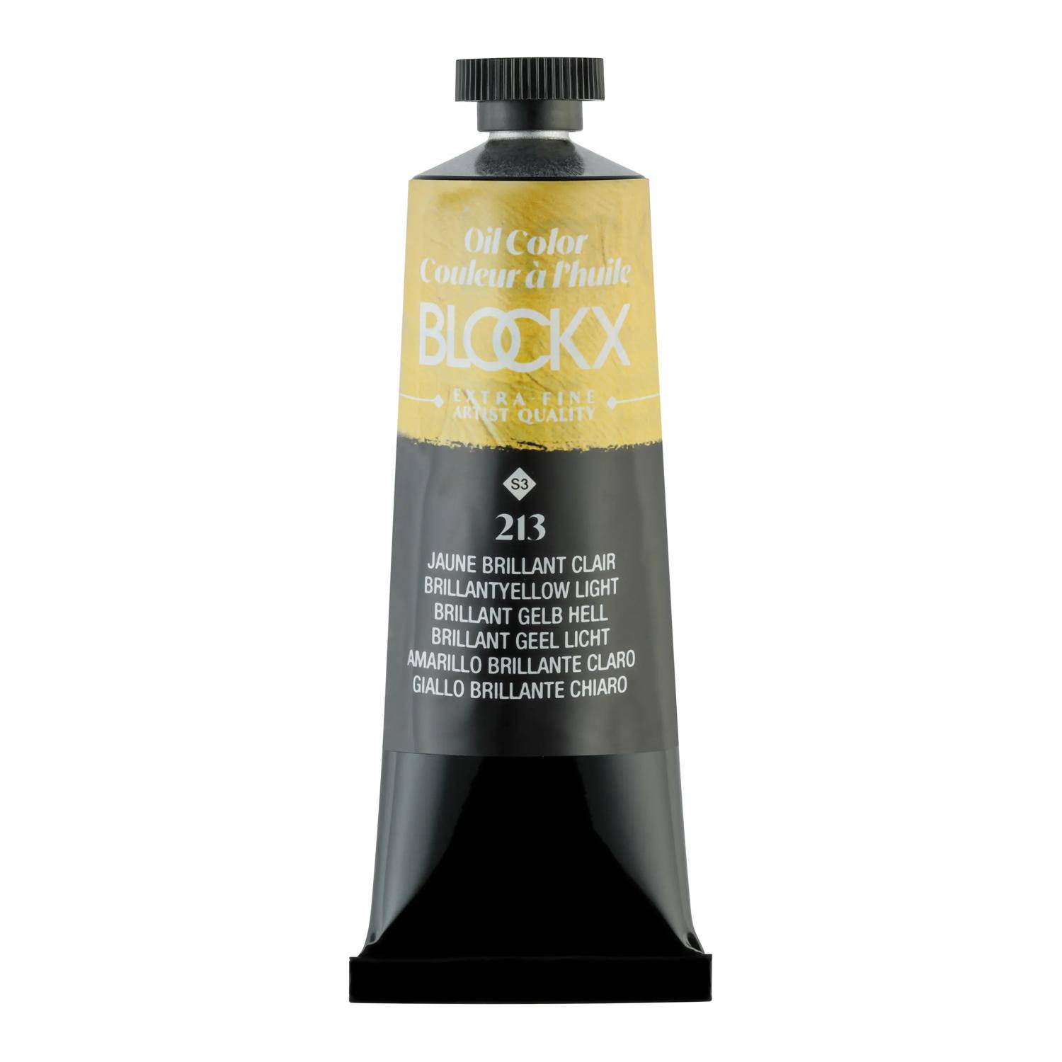 Blockx 3x Ölfarbe, Glänzendgelb hell - Tube 35ml - Hellglänzendgelb 213213BXC