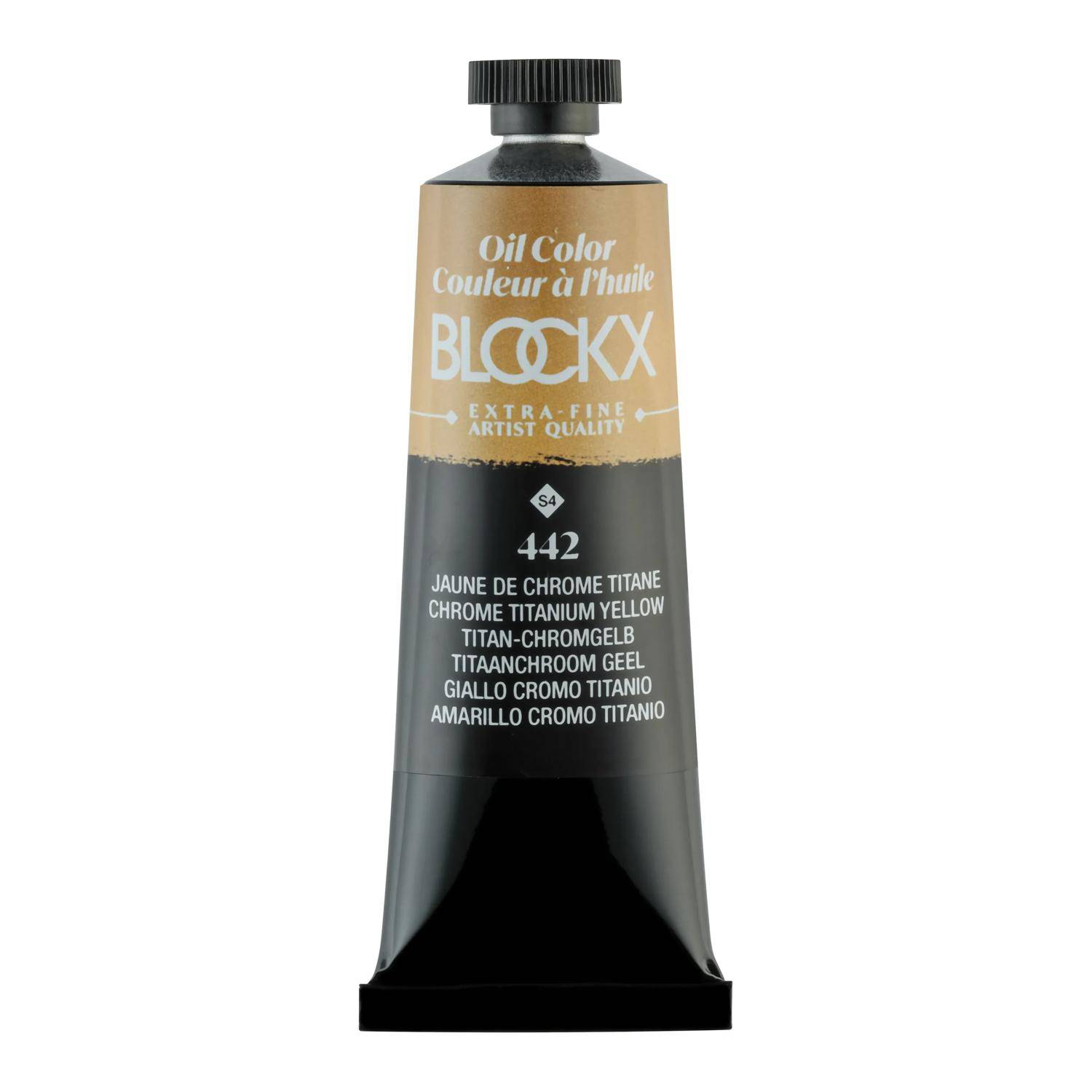 Blockx 3x Ölfarbe, Chromgelb Titan -Tube 35ml - Titanchromgelb 213442BXC
