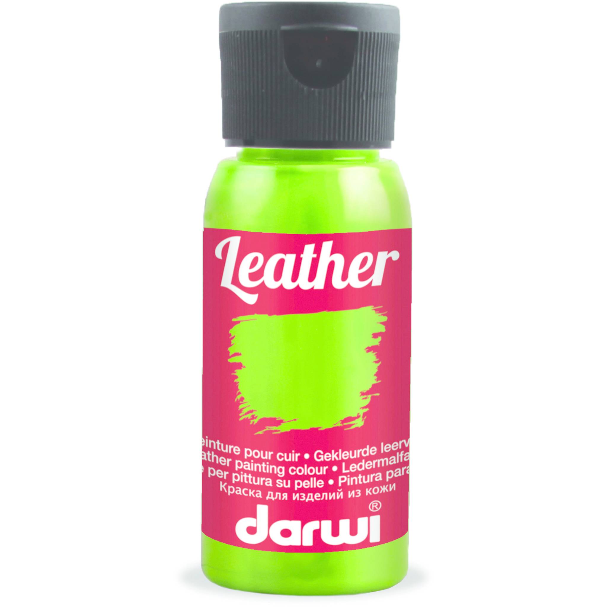 Darwi 4x DARWI Ledermalfarbe, Flasche 50ml, Anisgrün - Zitrusgrün DA0420050601C