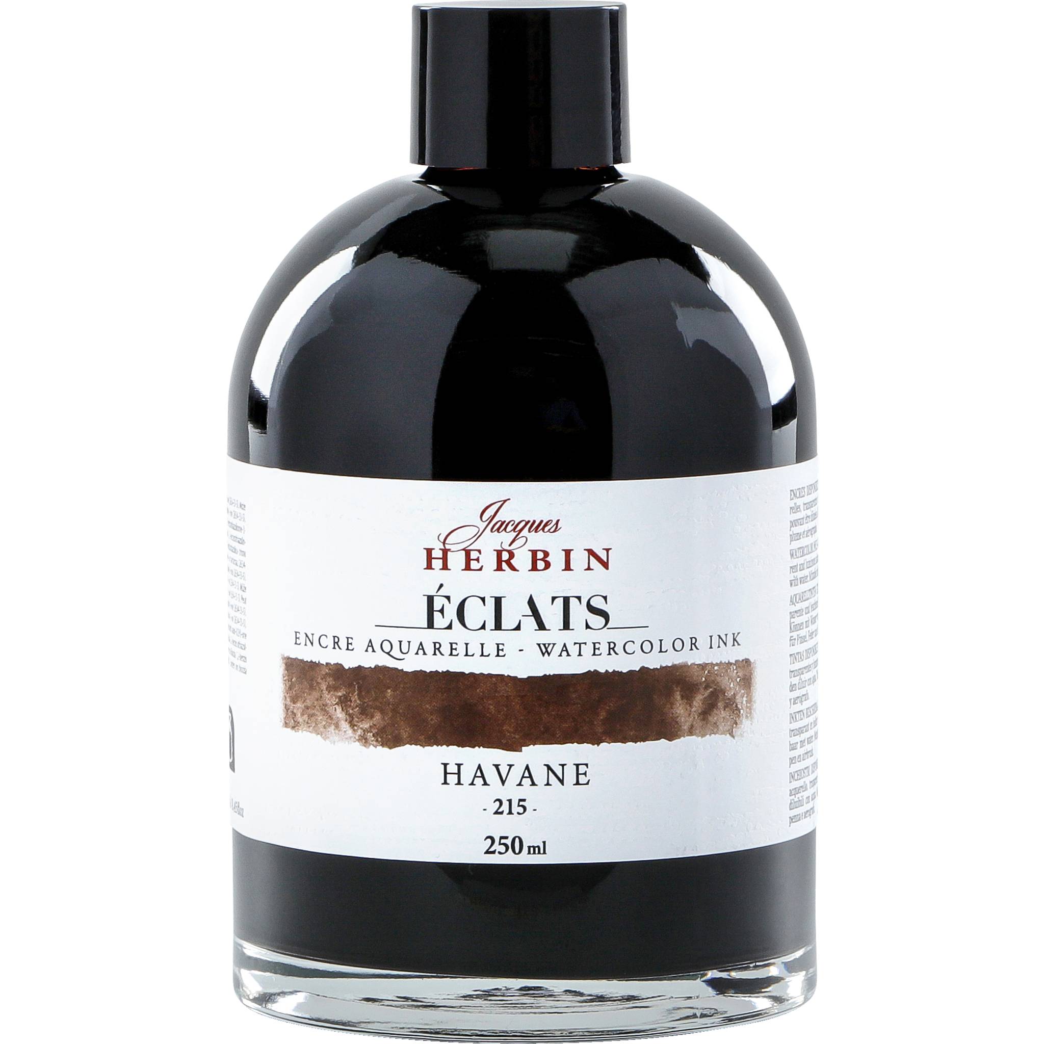 Jacques Herbin 2x Aquarelltine Éclats, Flasche 250ml - Havanna 18215T