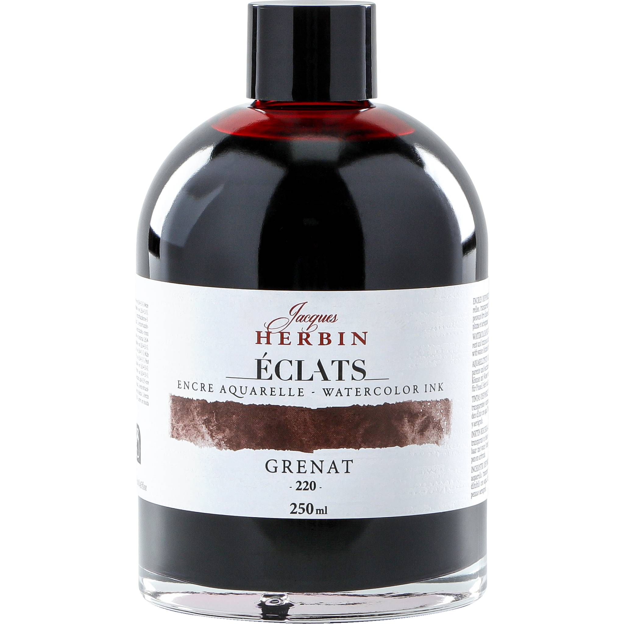 Jacques Herbin 2x Aquarelltine Éclats, Flasche 250ml - Grenat 18220T