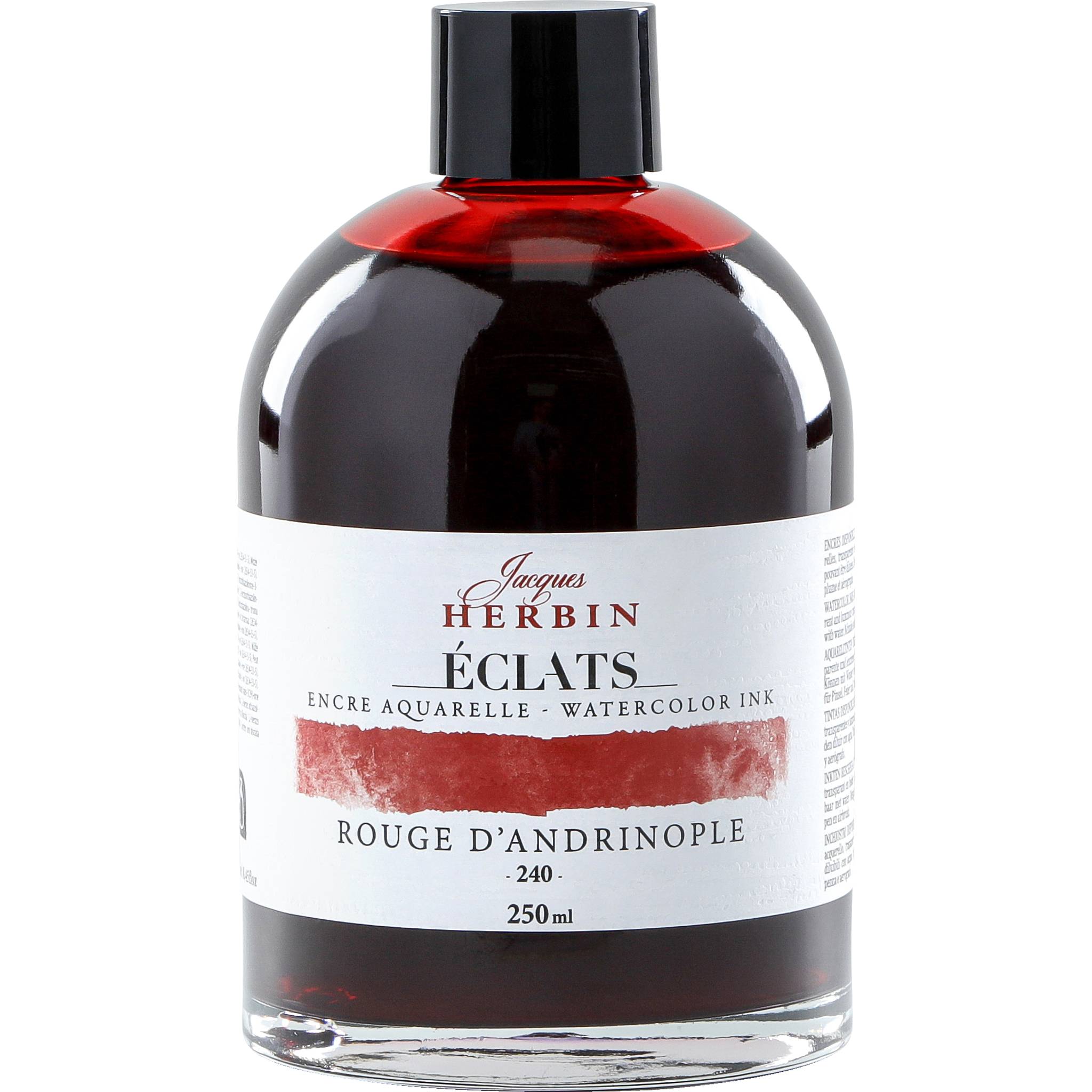 Jacques Herbin 2x Aquarelltine Éclats, Flasche 250ml - Rouge d'Andrinople 18240T