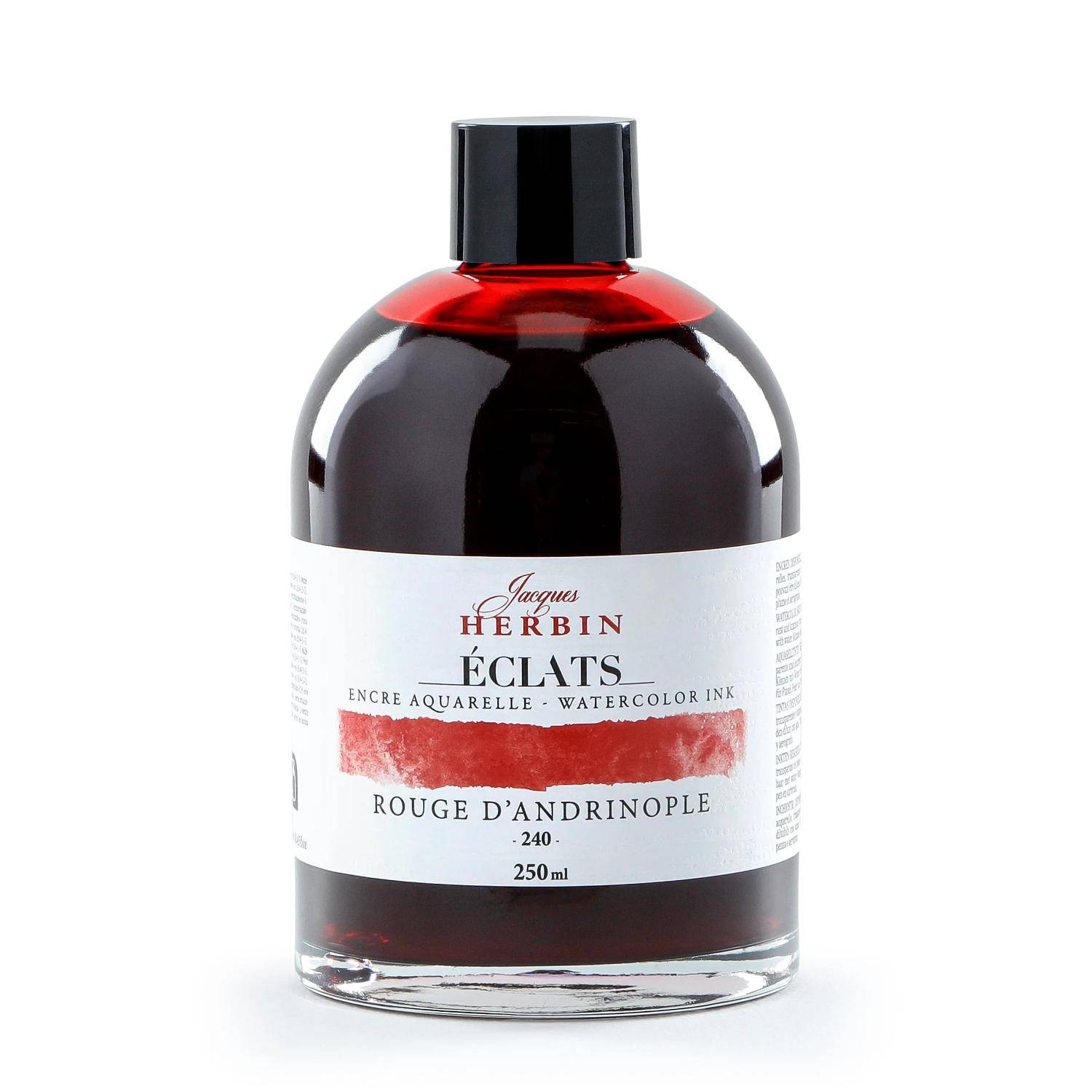 Jacques Herbin 2x Aquarelltine Éclats, Flasche 250ml - Rouge d'Andrinople 18240T