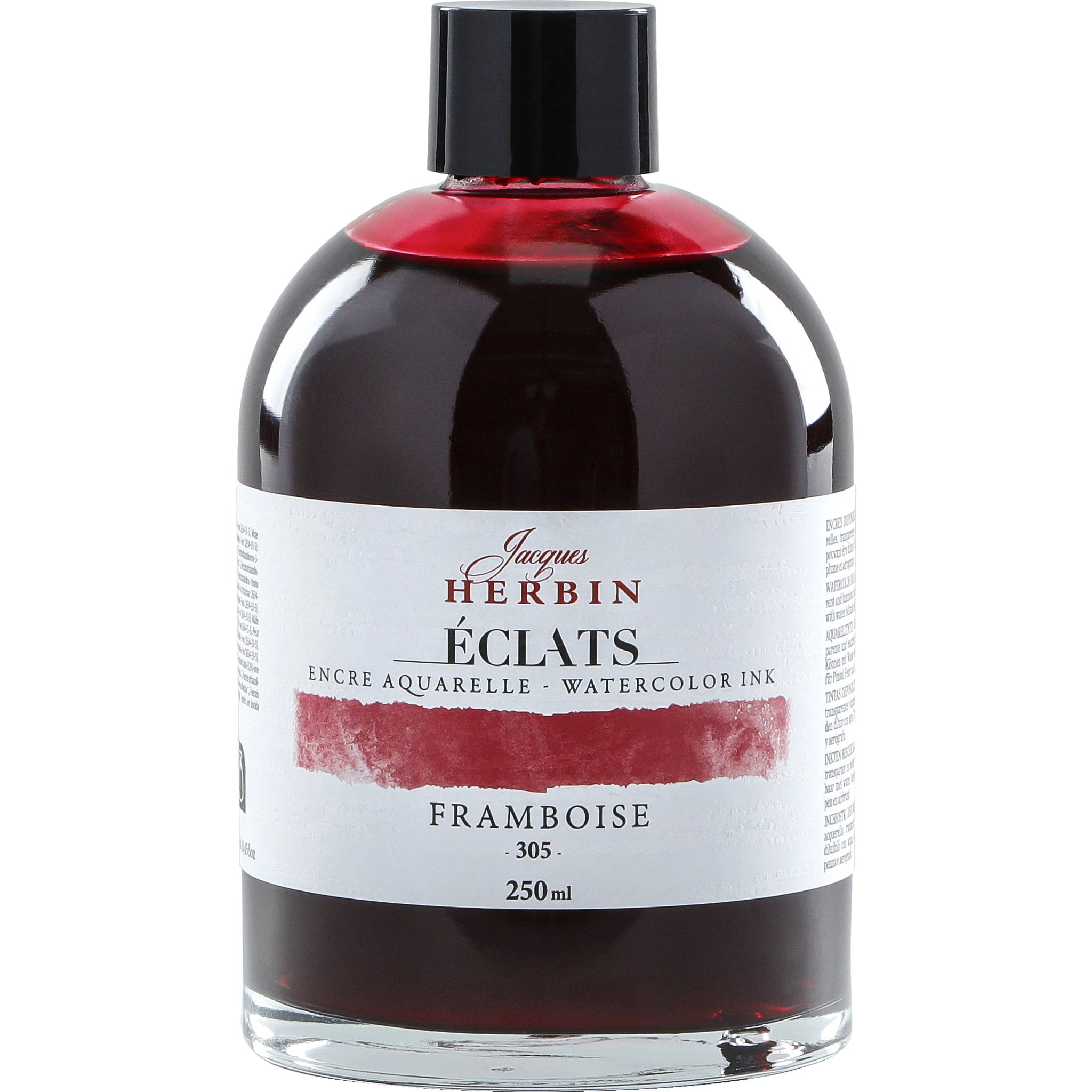 Jacques Herbin 2x Aquarelltine Éclats, Flasche 250ml - Himbeer 18305T