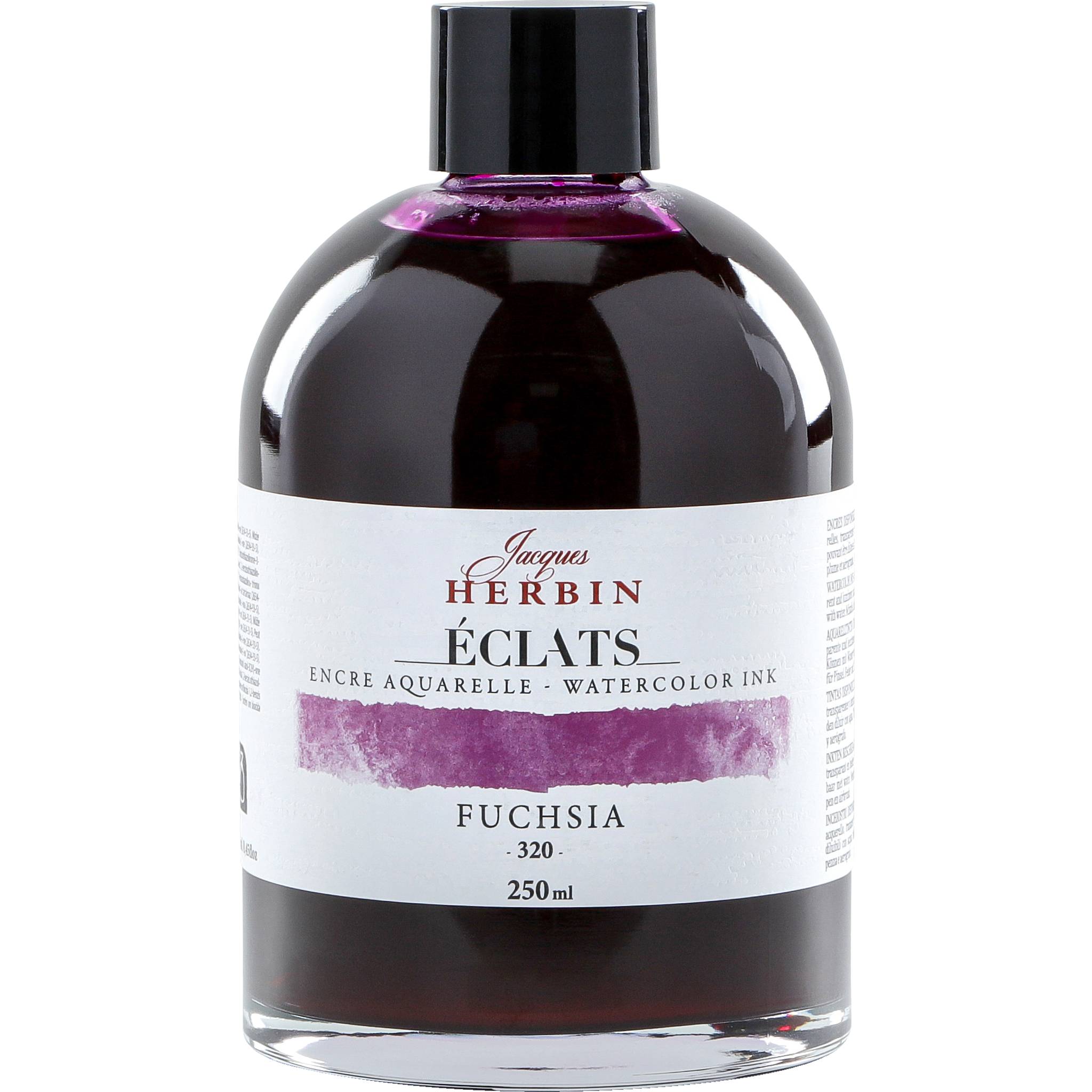 Jacques Herbin 2x Aquarelltine Éclats, Flasche 250ml - Fuchsia 18320T