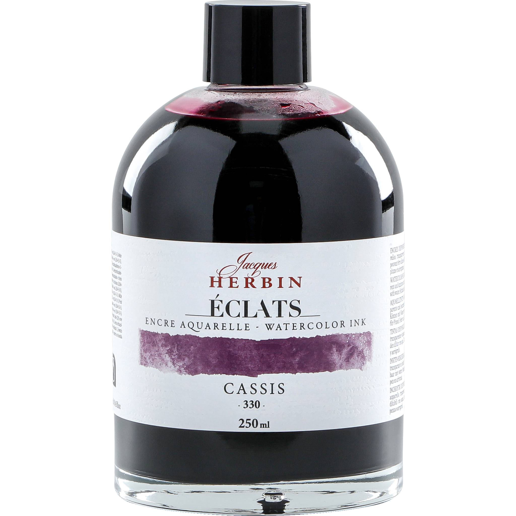 Jacques Herbin 2x Aquarelltine Éclats, Flasche 250ml - Cassis 18330T