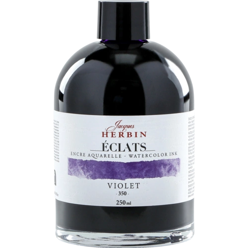 Jacques Herbin 2x Aquarelltine Éclats, Flasche 250ml - Violett 18350T Jacques Herbin 2x Aquarelltine Éclats, Flasche 250ml - Violett 18350T