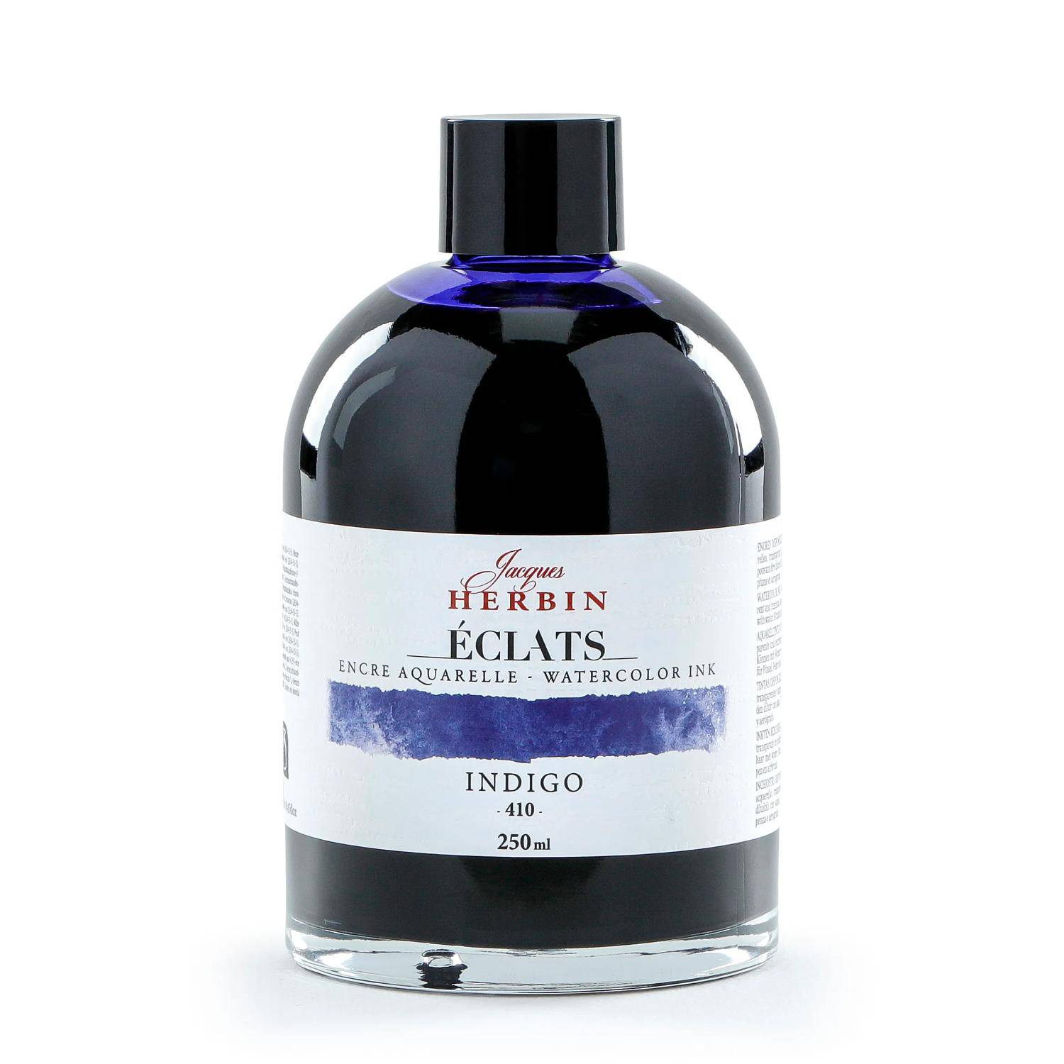 Jacques Herbin 2x Aquarelltine Éclats, Flasche 250ml - Indigo 18410T