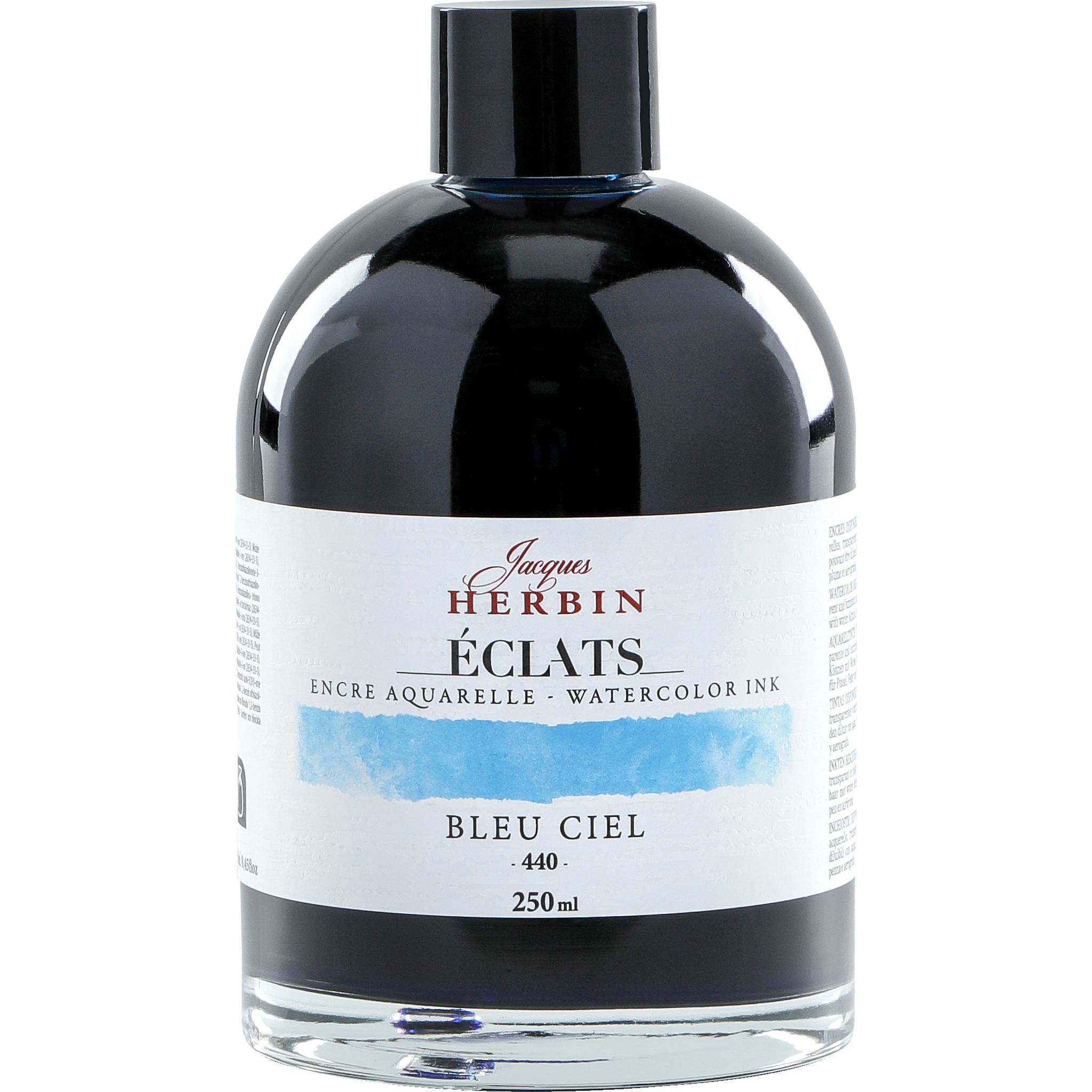 Jacques Herbin 2x Aquarelltine Éclats, Flasche 250ml - Himmelblau 18440T