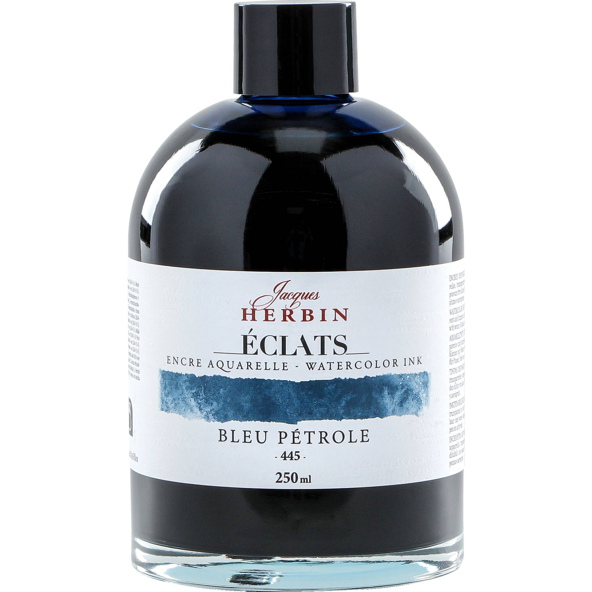 Jacques Herbin 2x Aquarelltine Éclats, Flasche 250ml - Petroliumblau 18445T