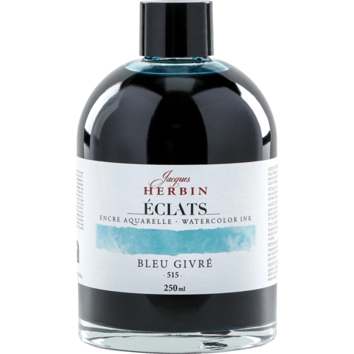 Jacques Herbin 2x Aquarelltine Éclats, Flasche 250ml - Eisblau 18515T Jacques Herbin 2x Aquarelltine Éclats, Flasche 250ml - Eisblau 18515T