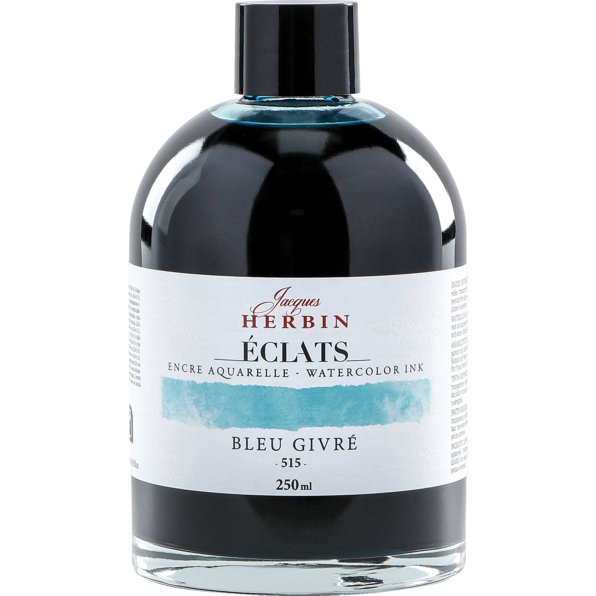 Jacques Herbin 2x Aquarelltine Éclats, Flasche 250ml - Eisblau 18515T