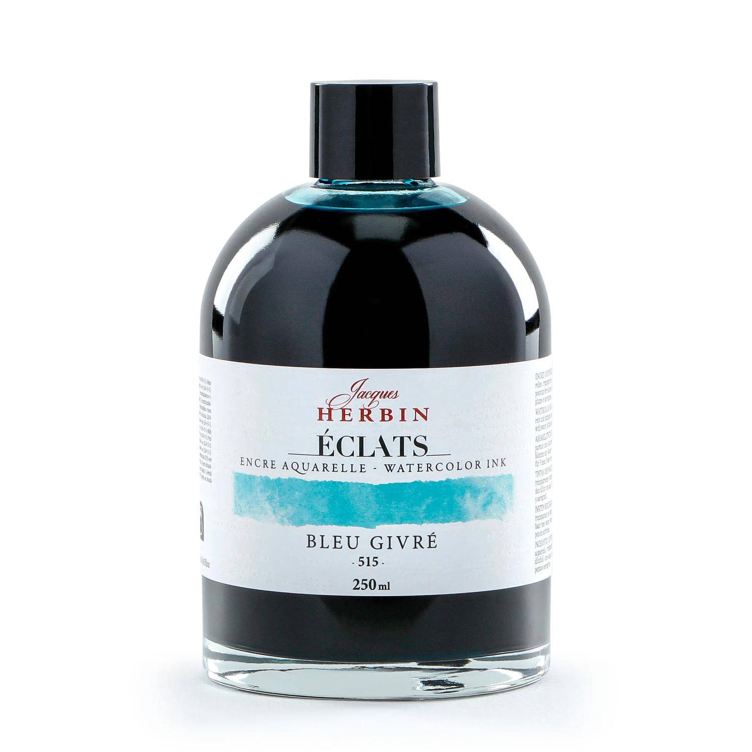 Jacques Herbin 2x Aquarelltine Éclats, Flasche 250ml - Eisblau 18515T