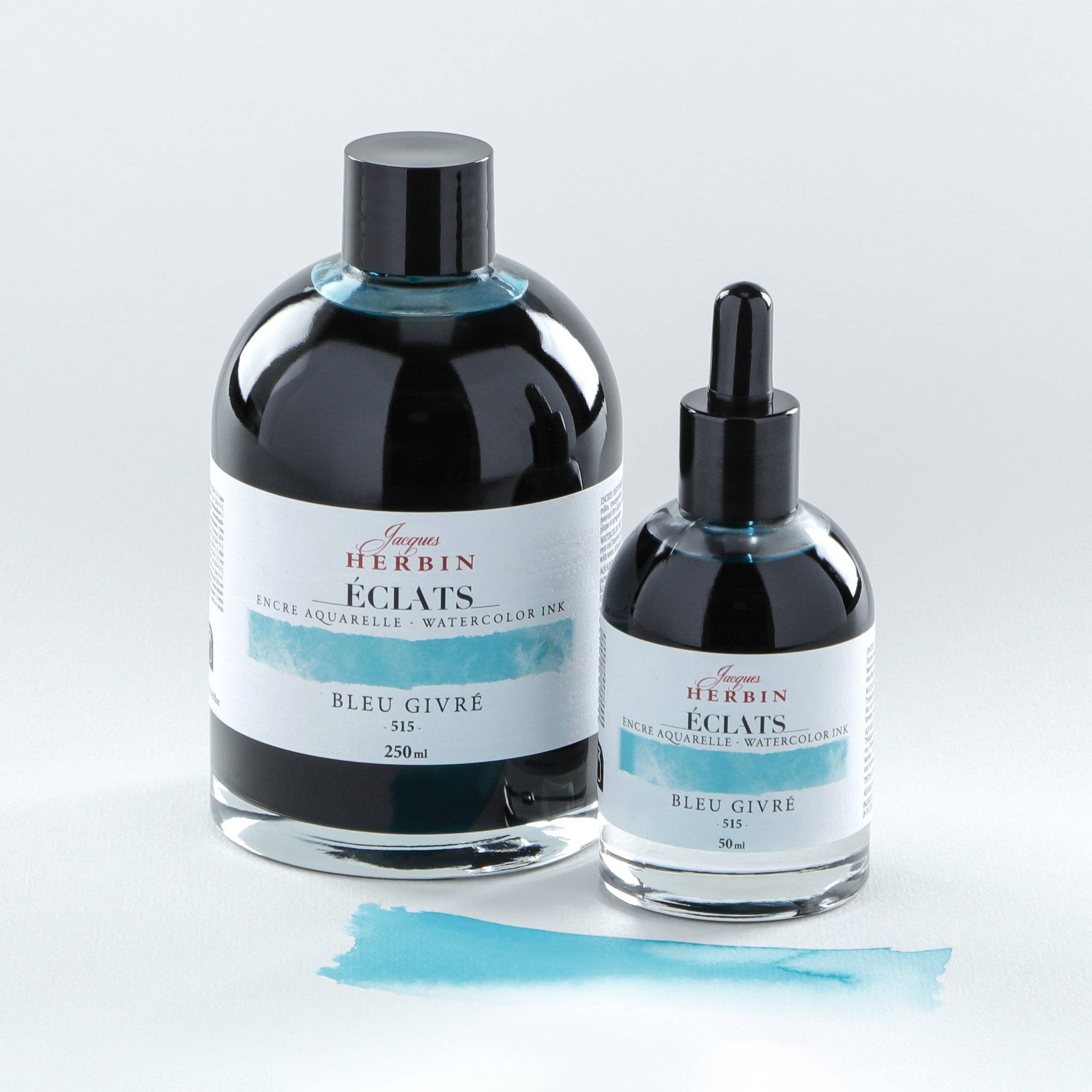 Jacques Herbin 2x Aquarelltine Éclats, Flasche 250ml - Eisblau 18515T