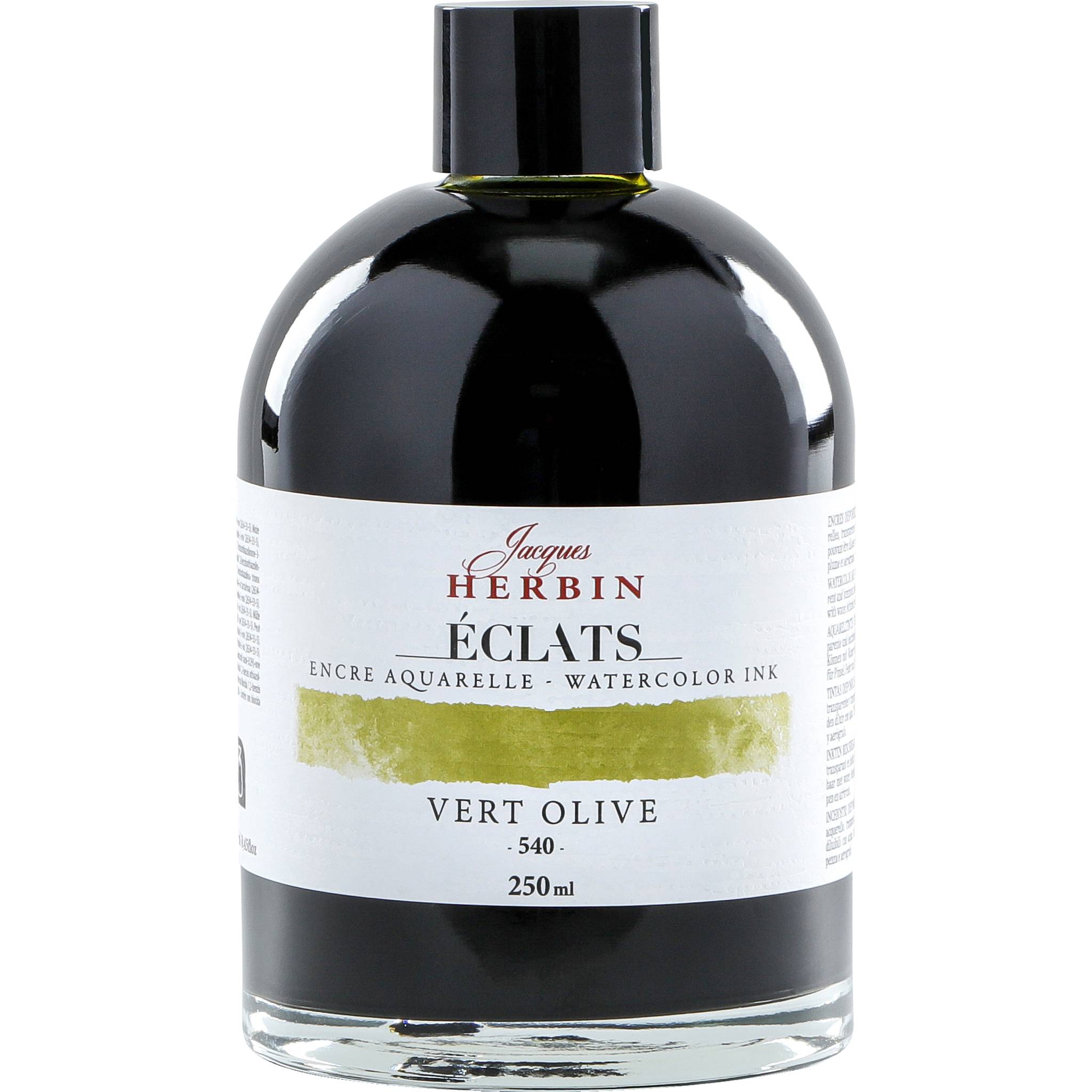 Jacques Herbin 2x Aquarelltine Éclats, Flasche 250ml - Olivgrün 18540T