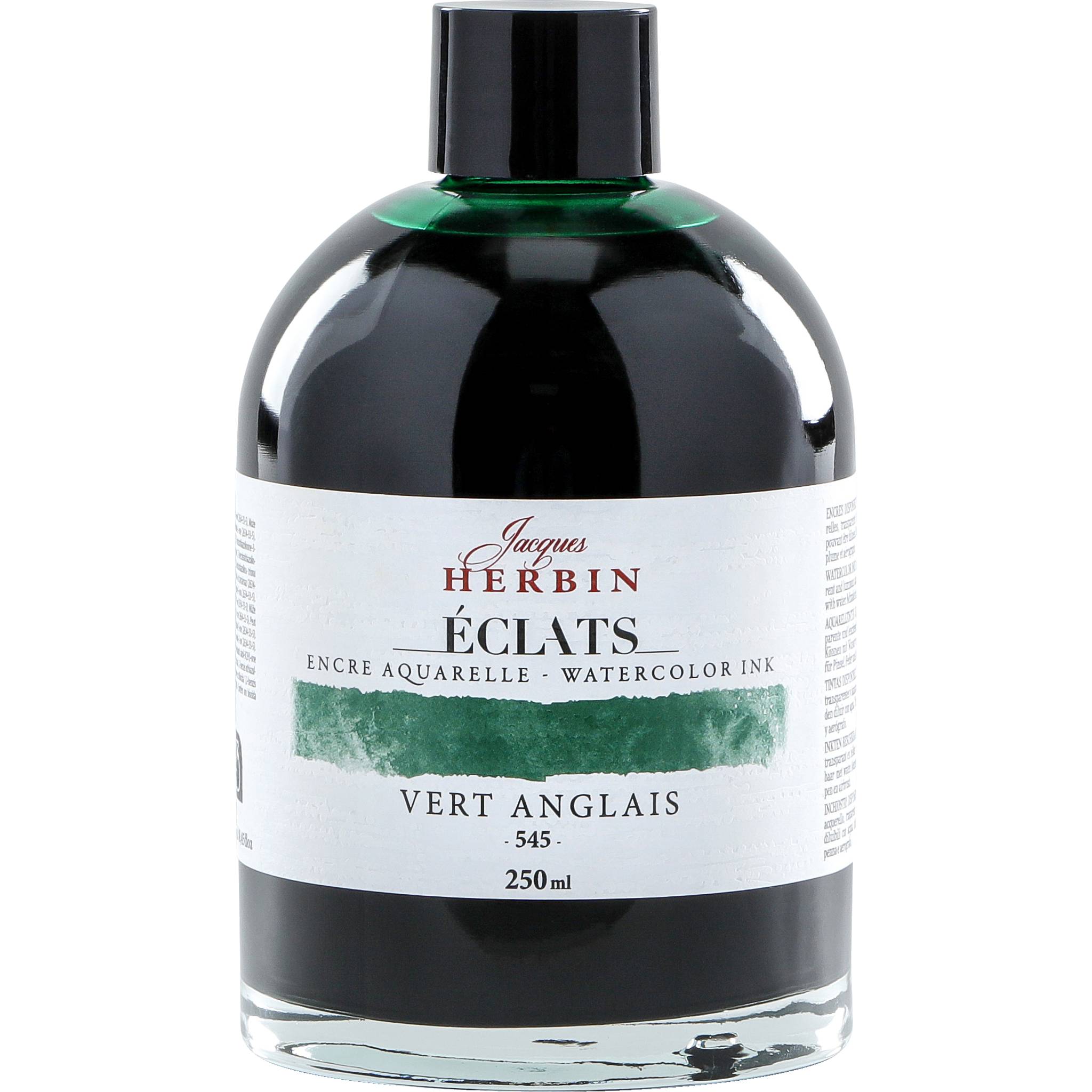 Jacques Herbin 2x Aquarelltine Éclats, Flasche 250ml - Englischgrün 18545T